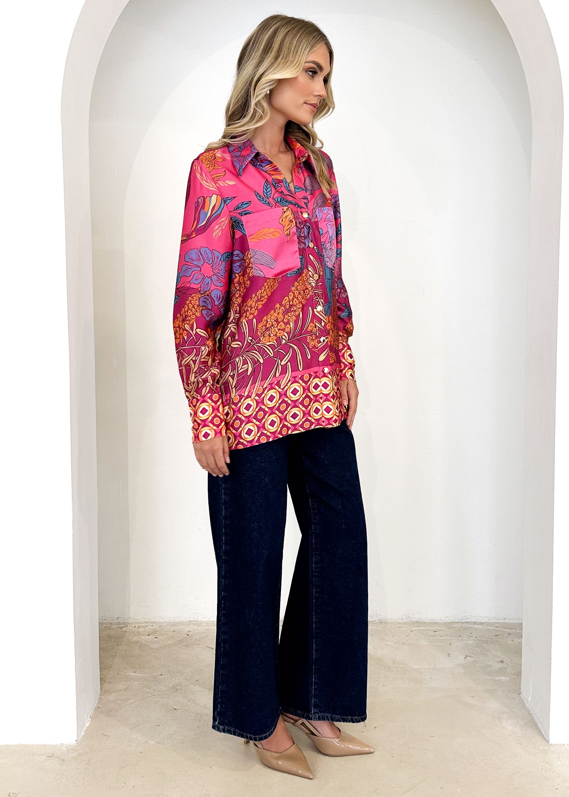 Semrat Shirt - Pink Banksia