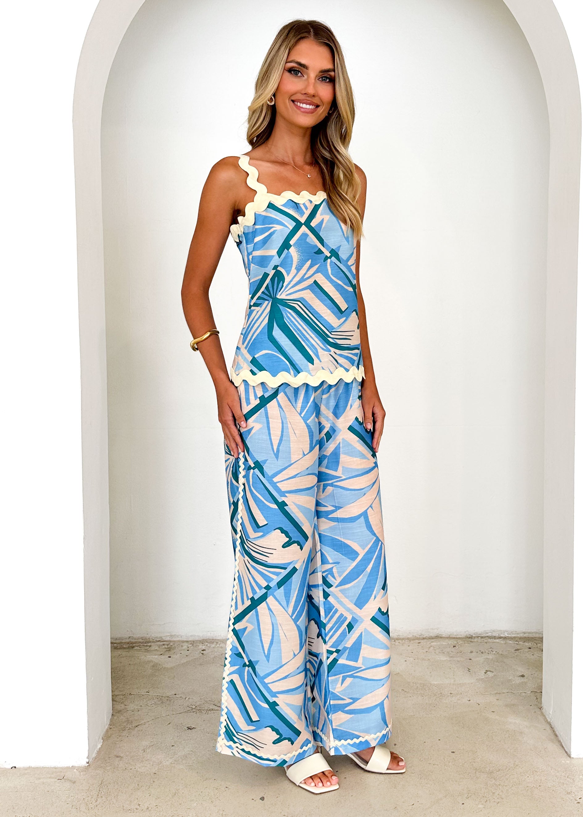 Coast Pants - Blue Abstract