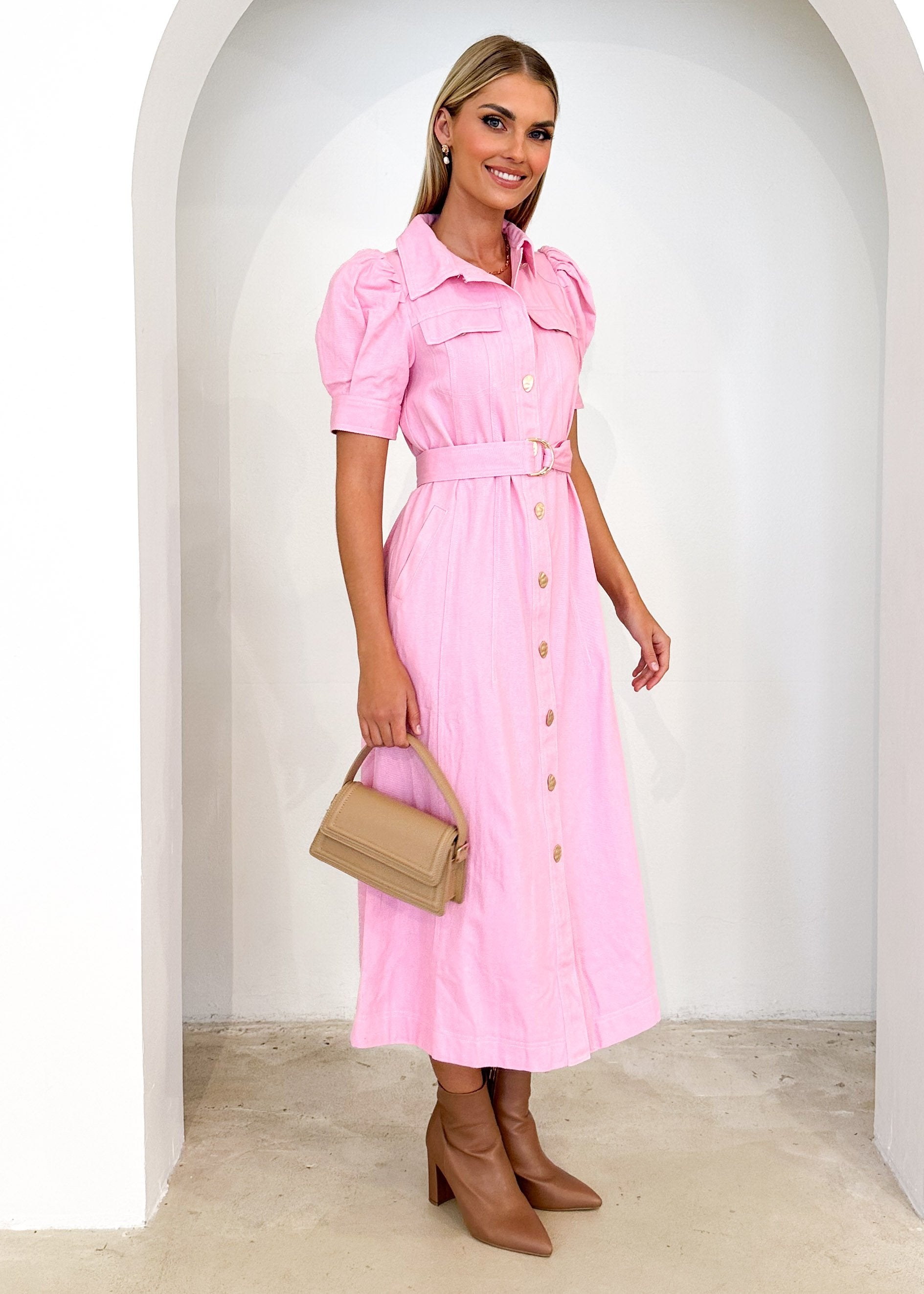 Pikrae Midi Dress - Pink