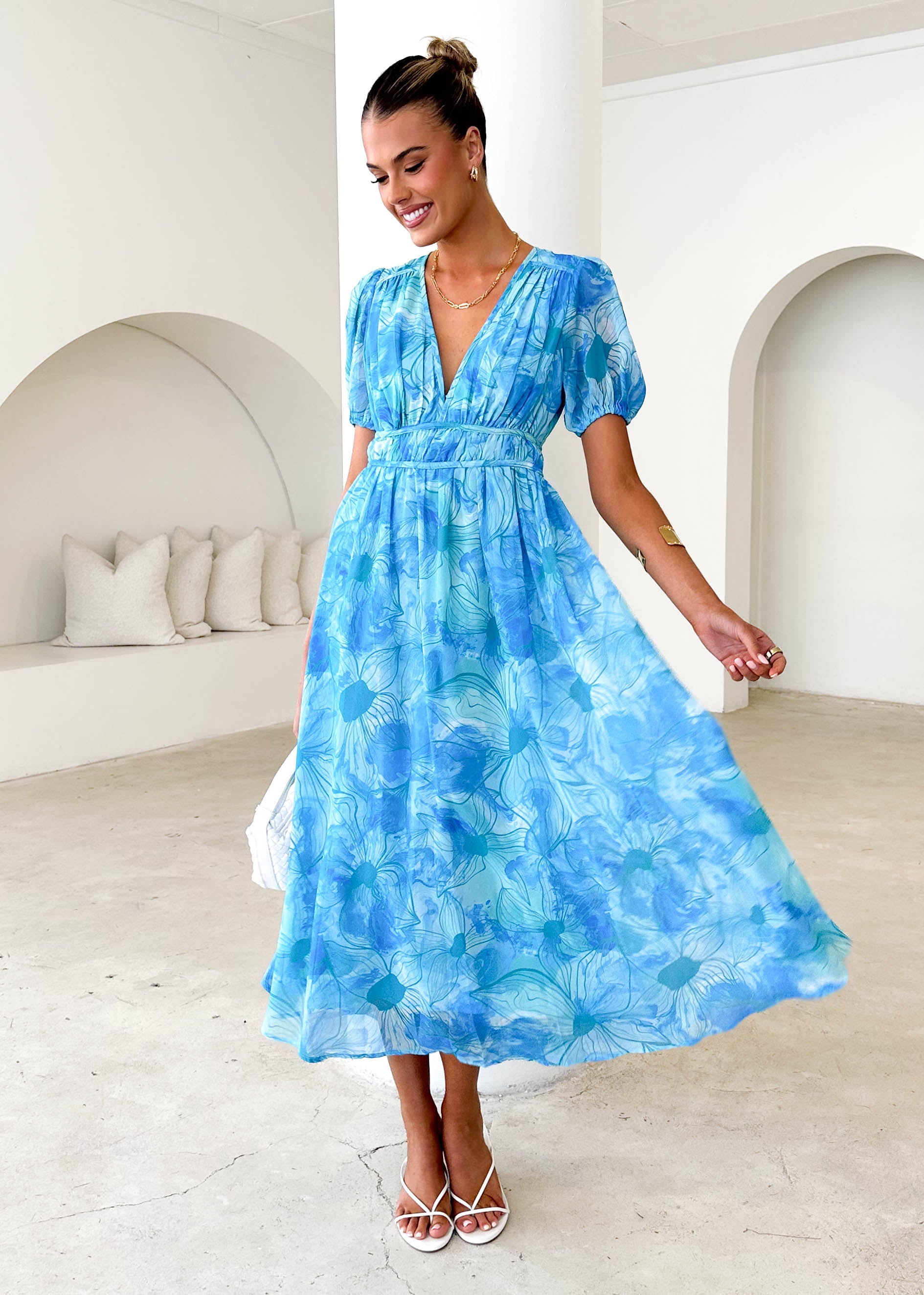 Revival Maxi Dress - Blue Splash