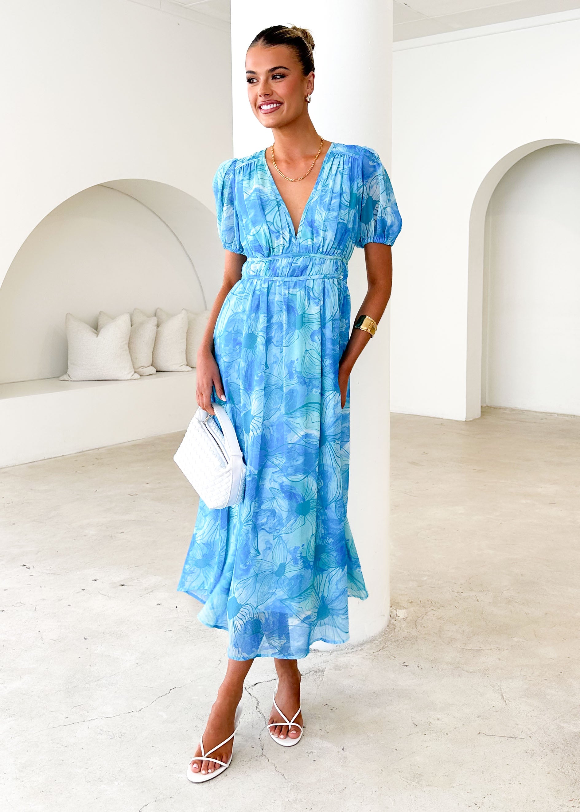 Revival Maxi Dress - Blue Splash