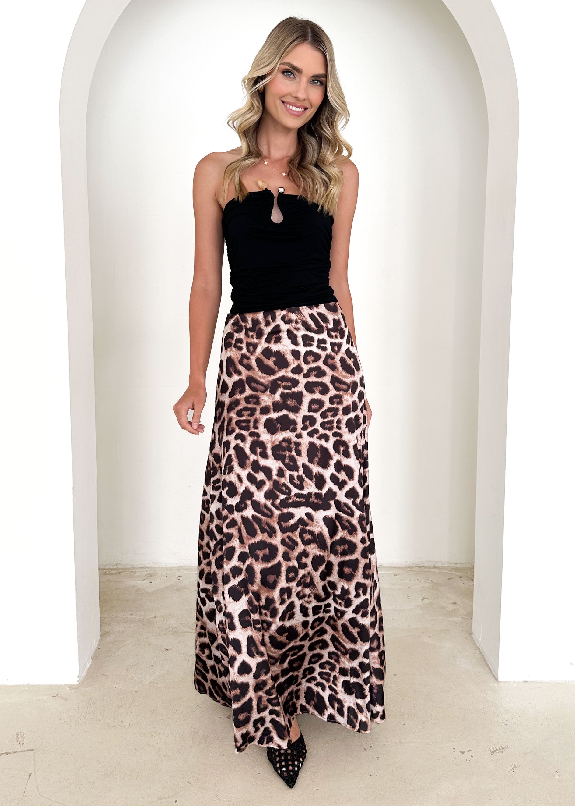 Martina Maxi Skirt - Leopard