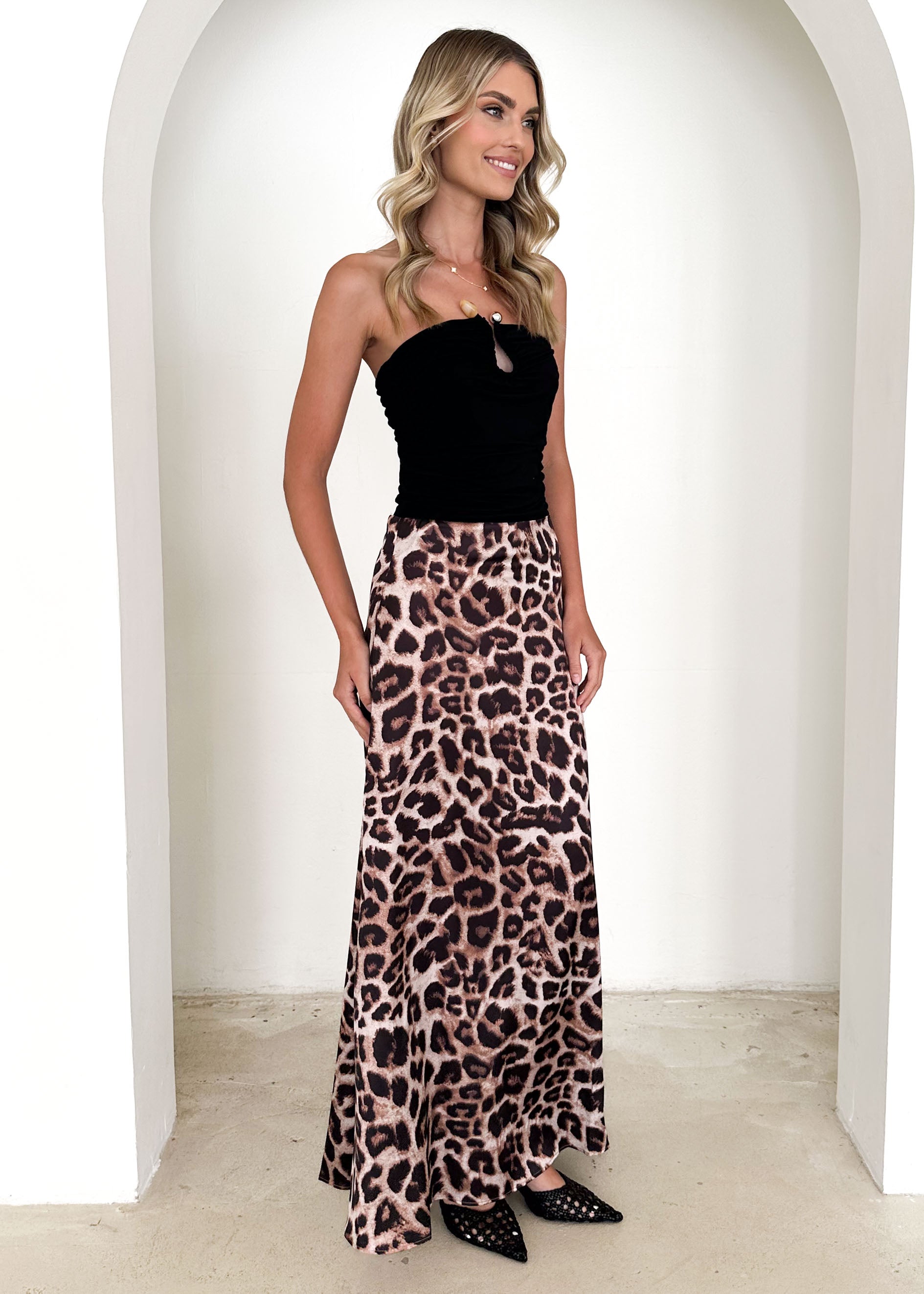 Martina Maxi Skirt - Leopard