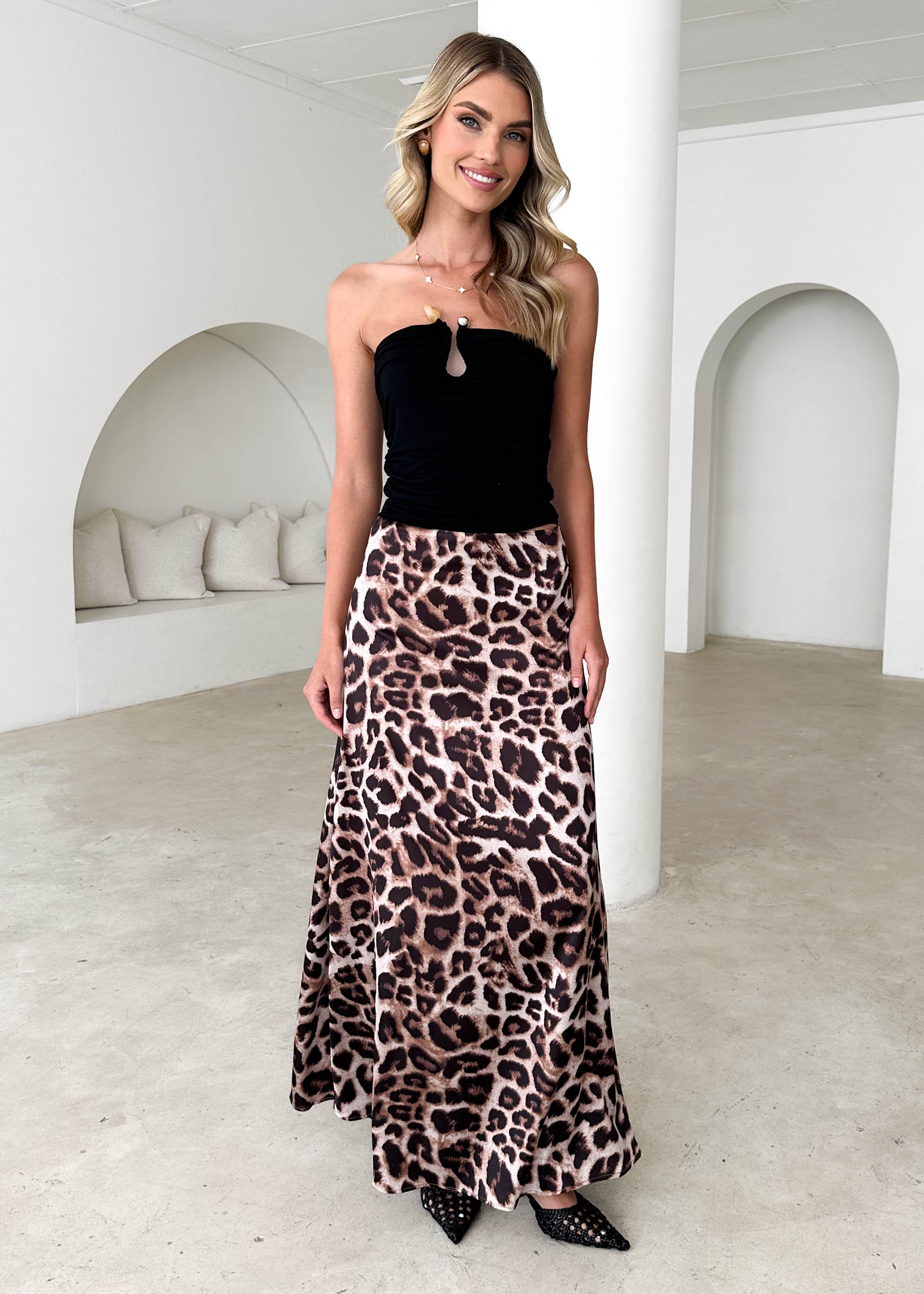 Martina Maxi Skirt - Leopard