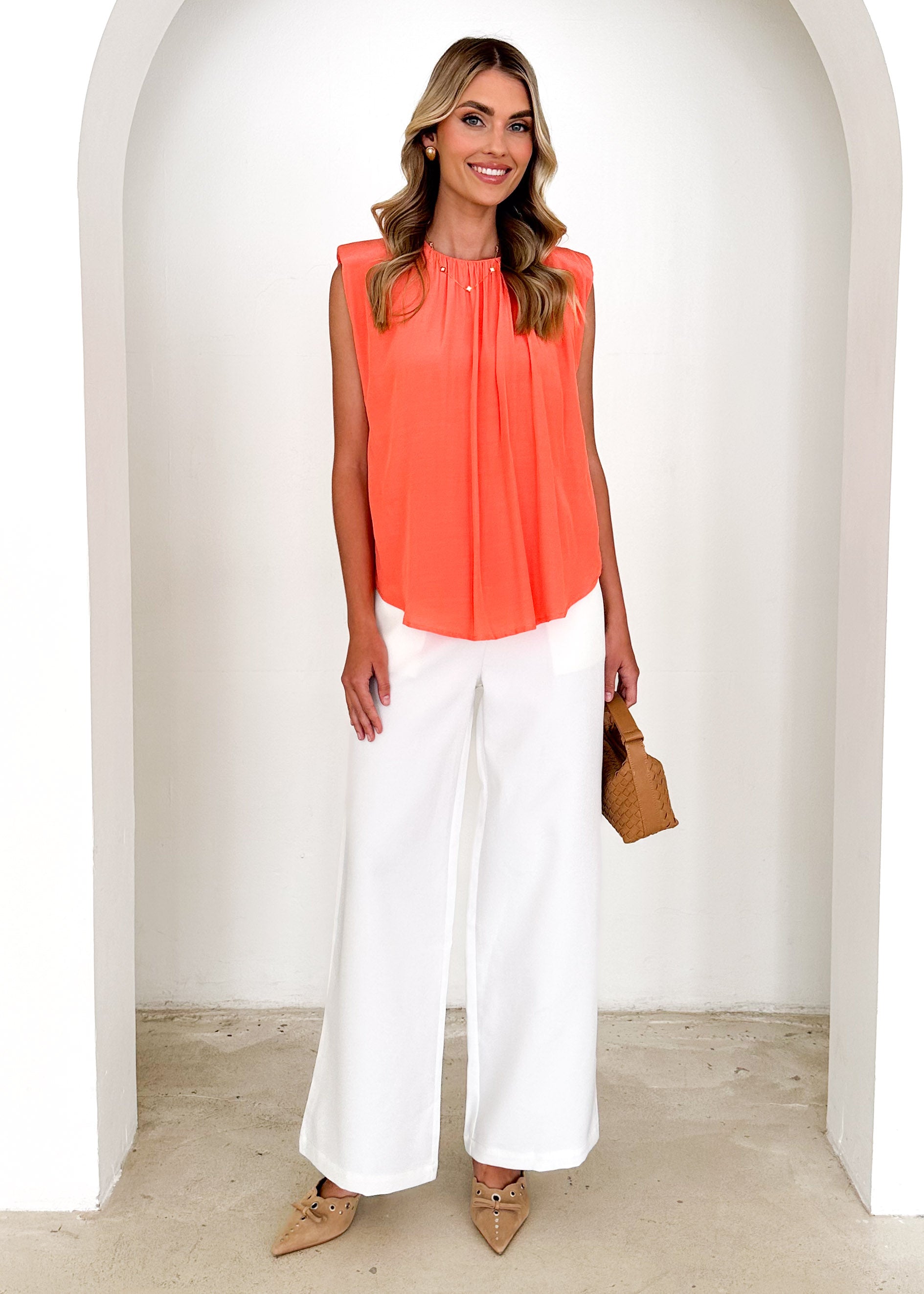 Aura Blouse - Coral