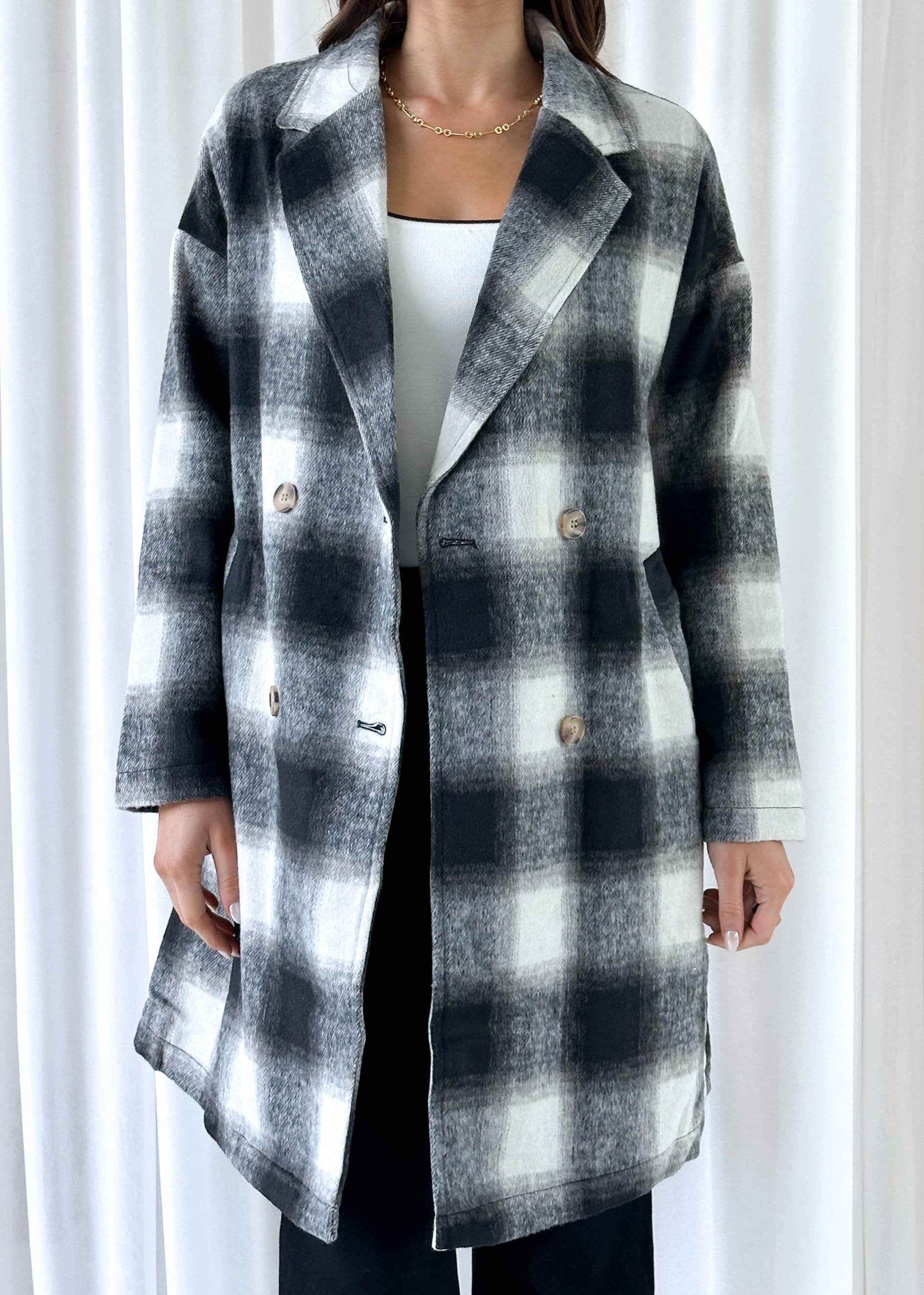 Cameron Coat - Black Check