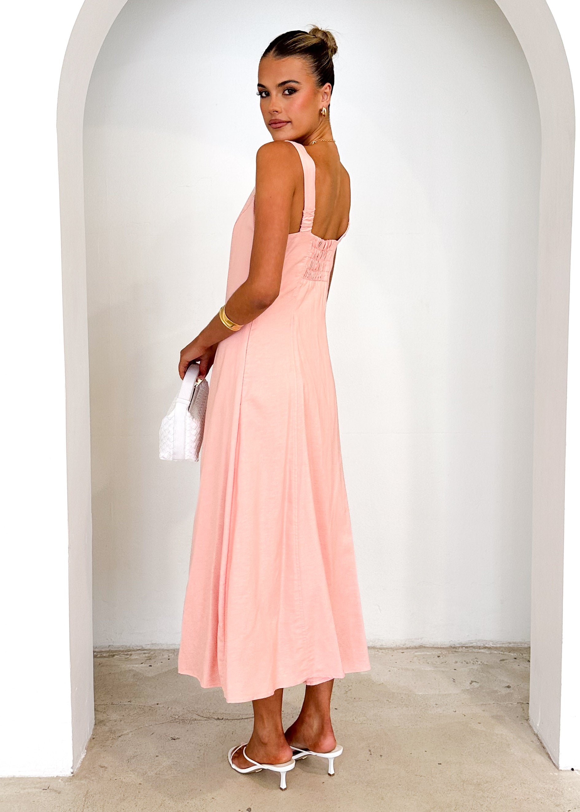 Ventura Midi Dress - Peach