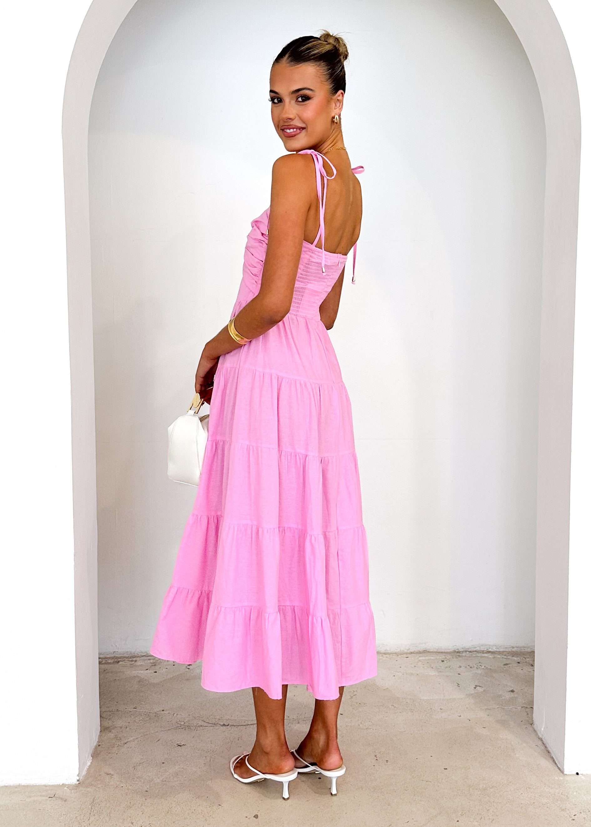 Tallia Midi Dress - Pink