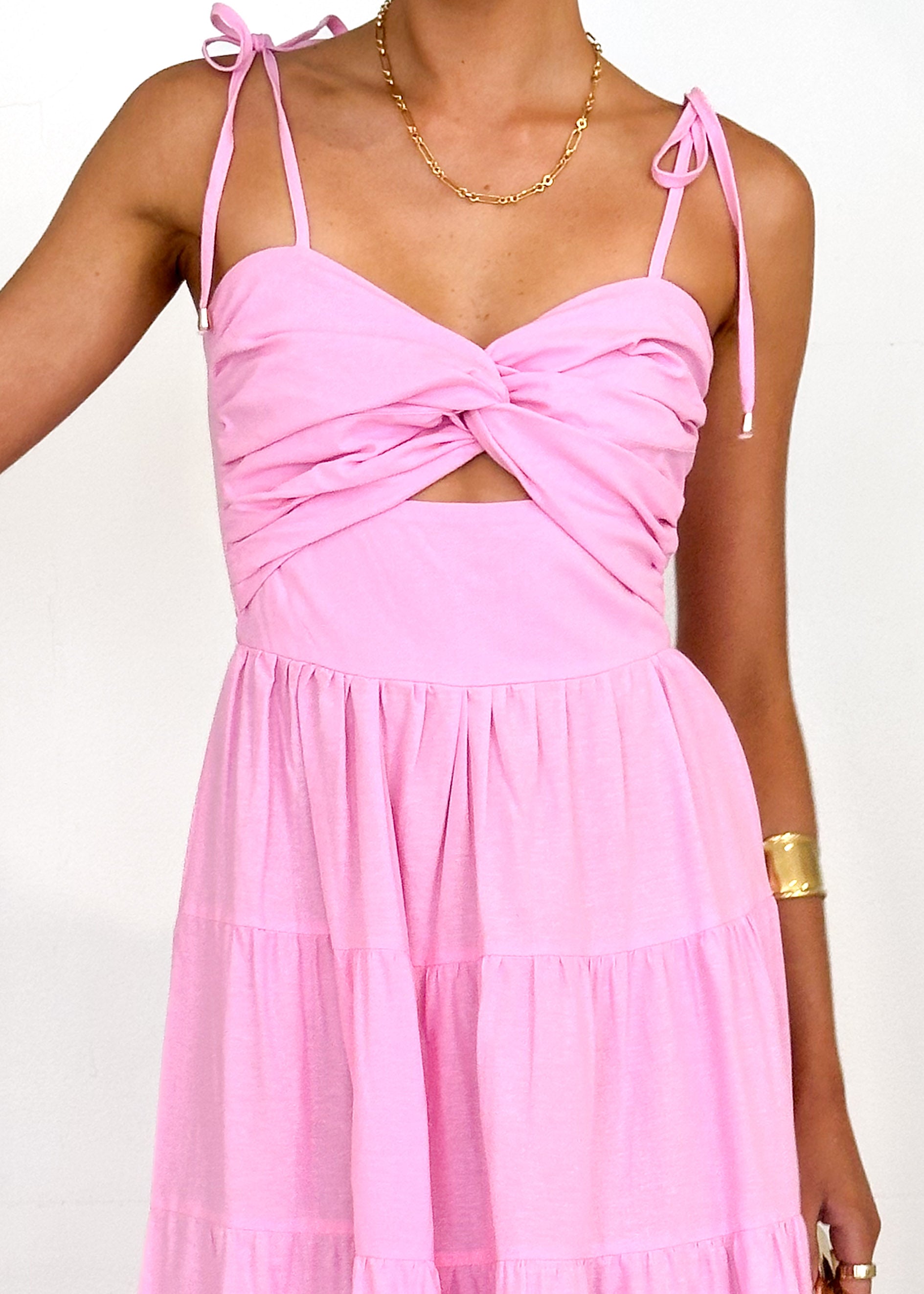 Tallia Midi Dress - Pink