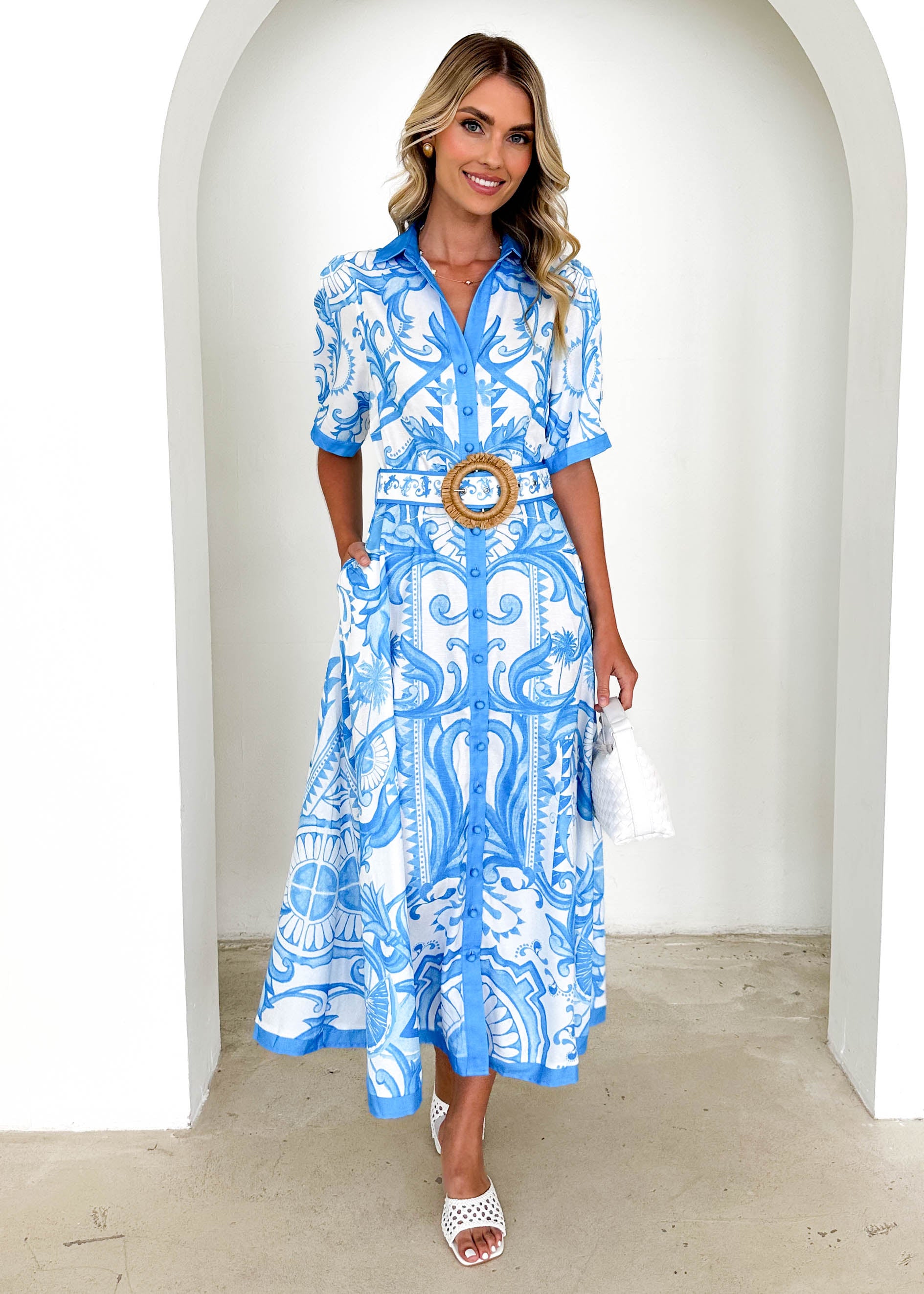 Rosie Maxi Dress - Blue Paisley