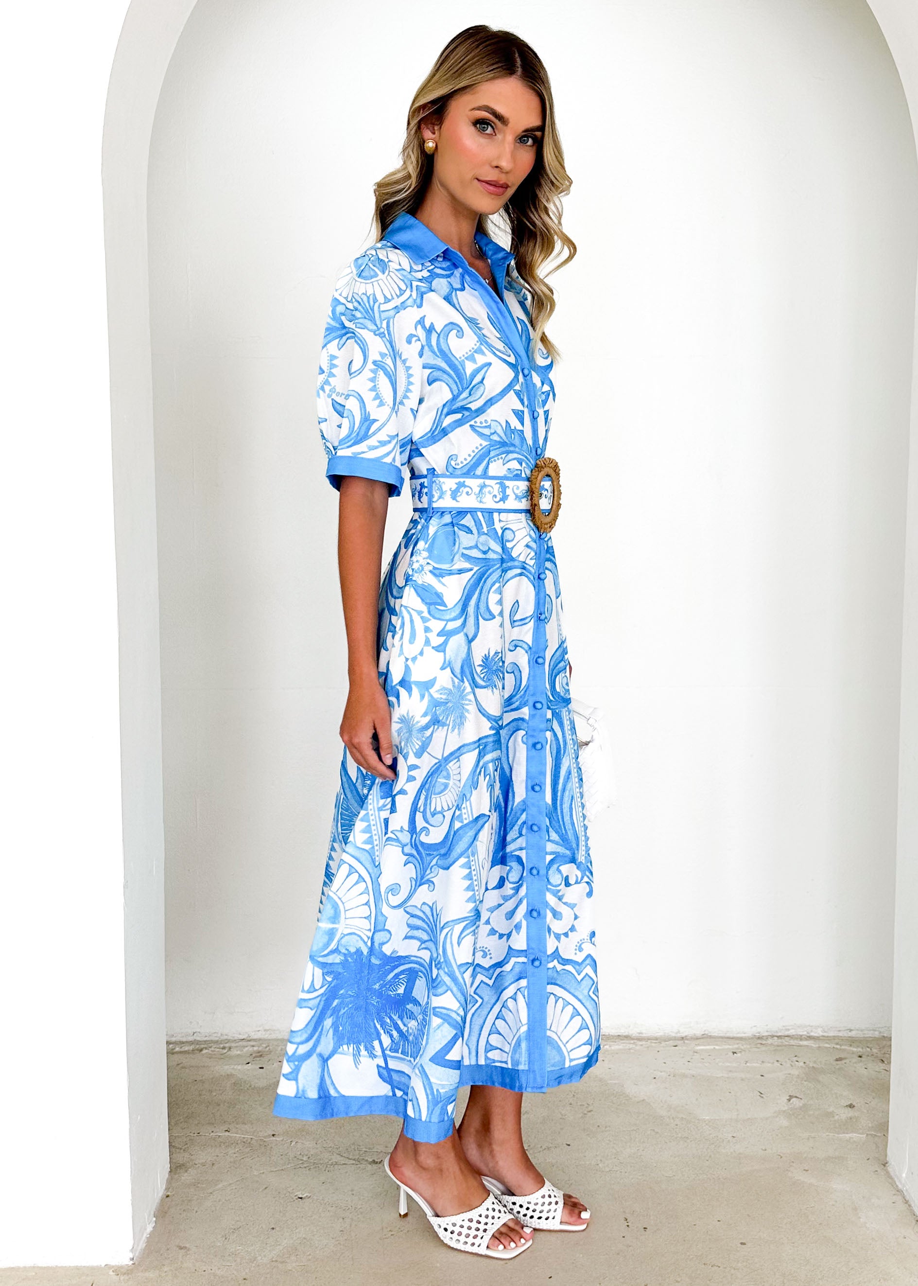 Rosie Maxi Dress - Blue Paisley