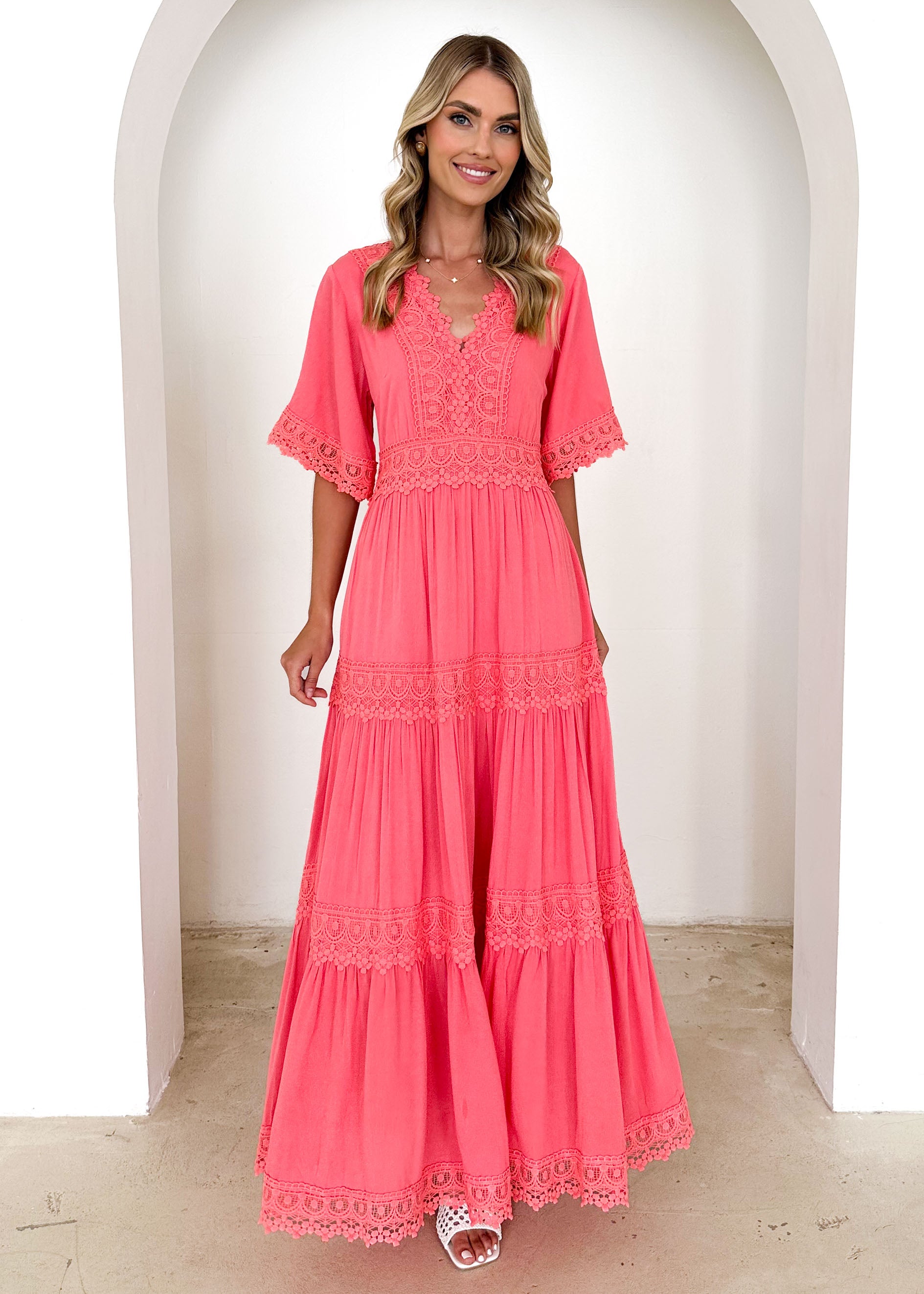 Nakieta Maxi Dress - Watermelon