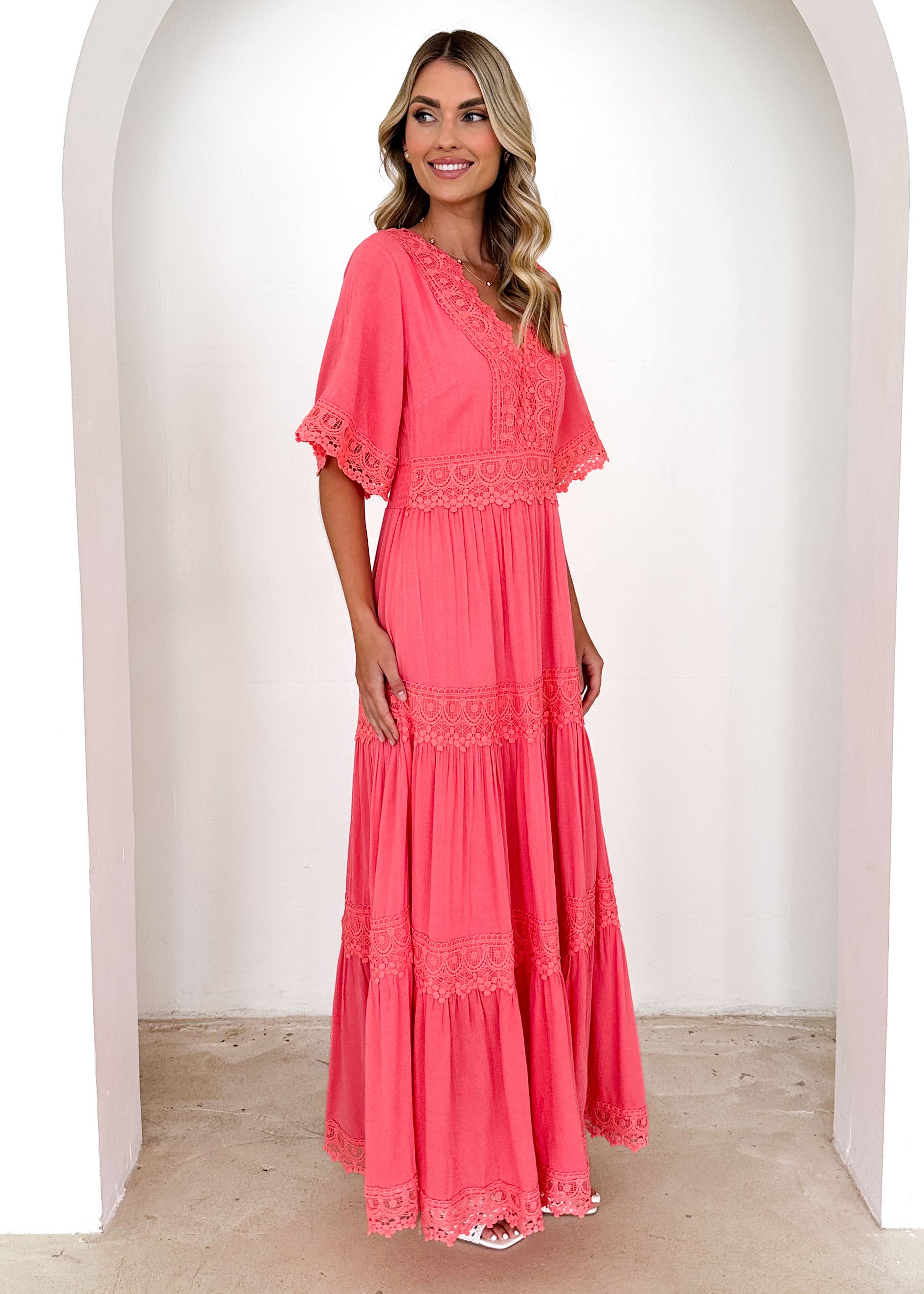 Nakieta Maxi Dress - Watermelon