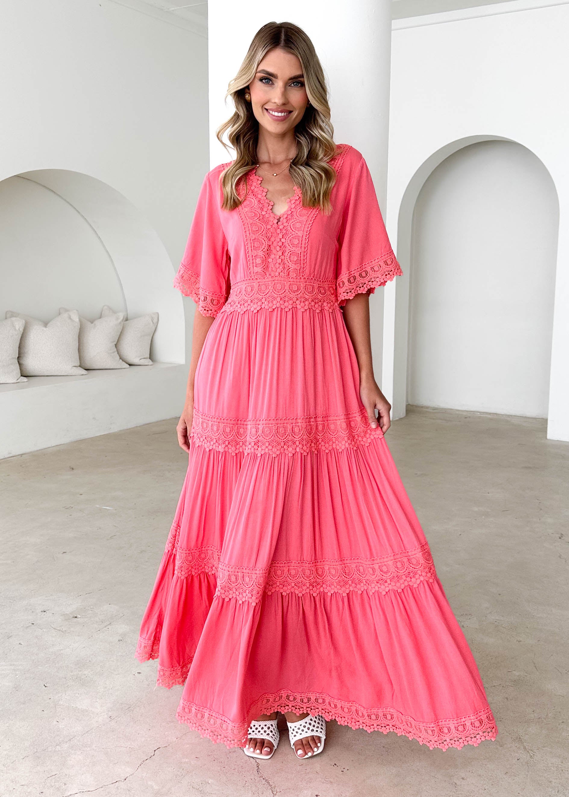 Nakieta Maxi Dress - Watermelon