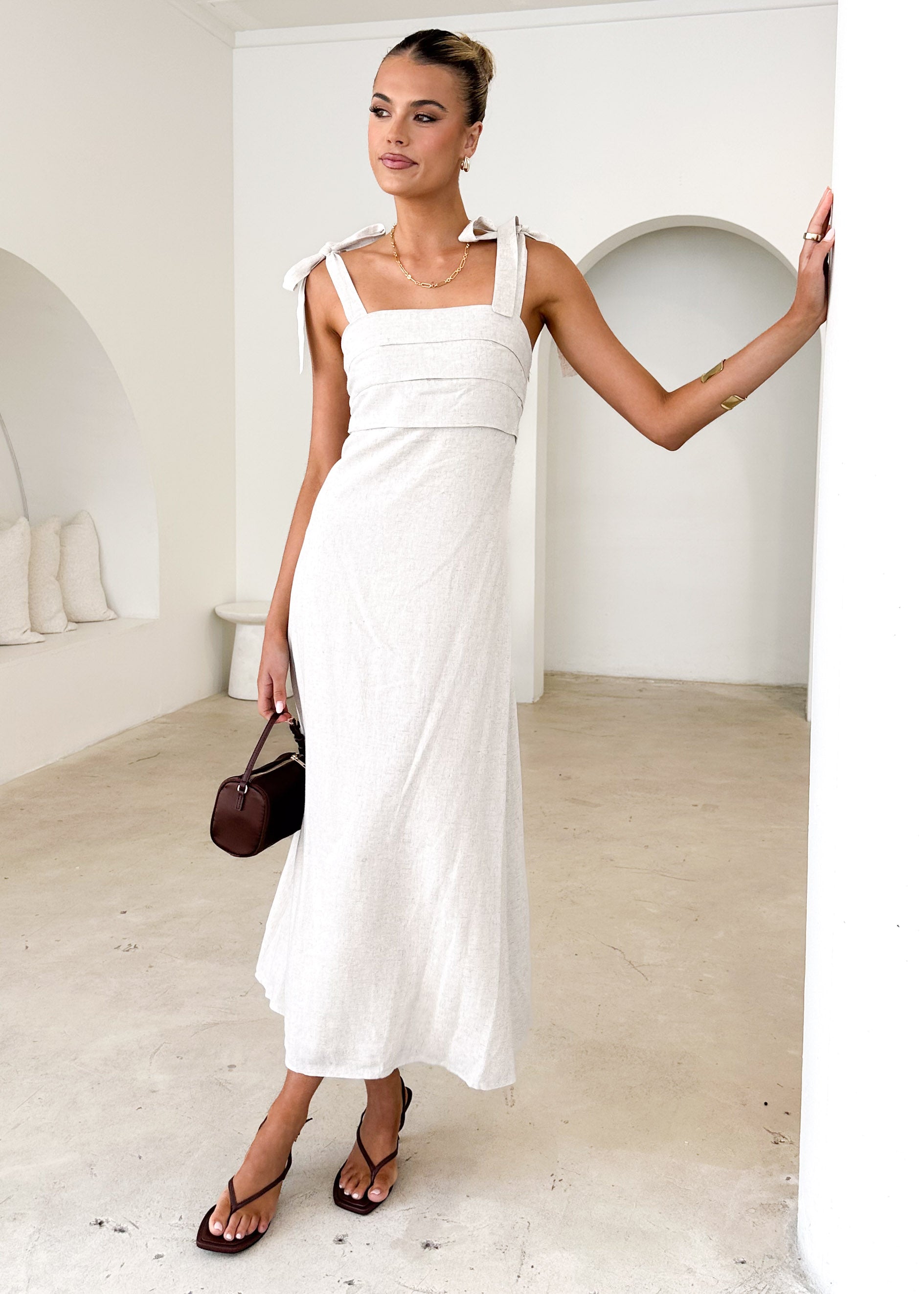 Cartia Maxi Dress - Oatmeal