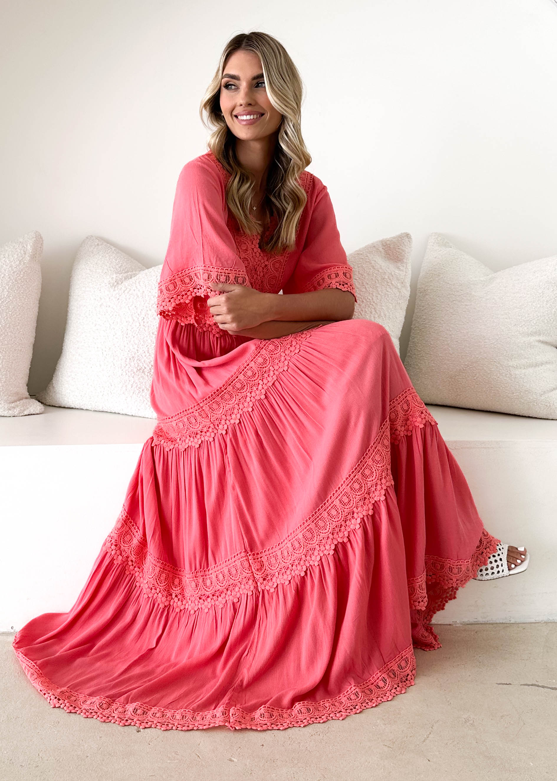 Nakieta Maxi Dress - Watermelon