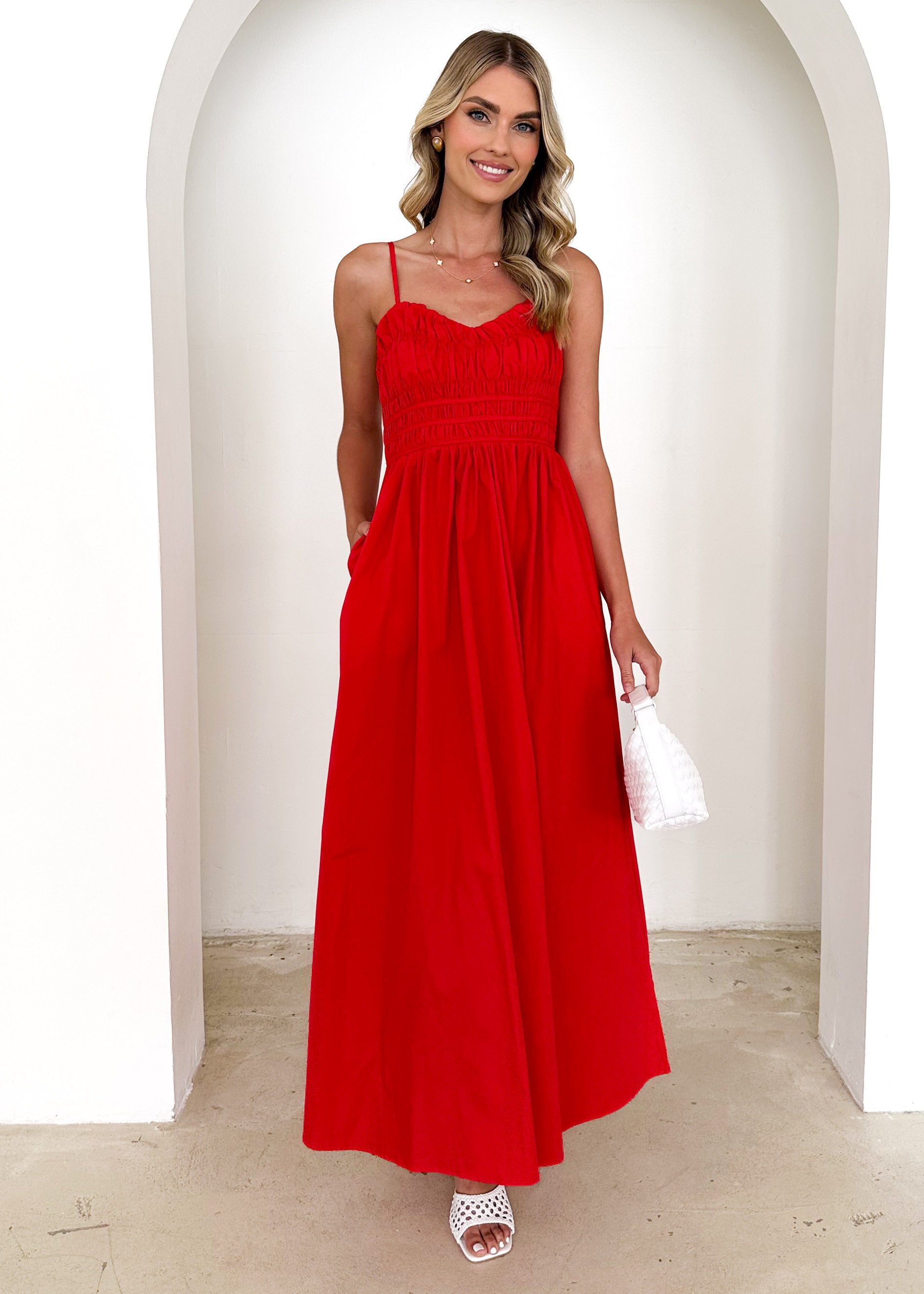 Serafina Maxi Dress - Red