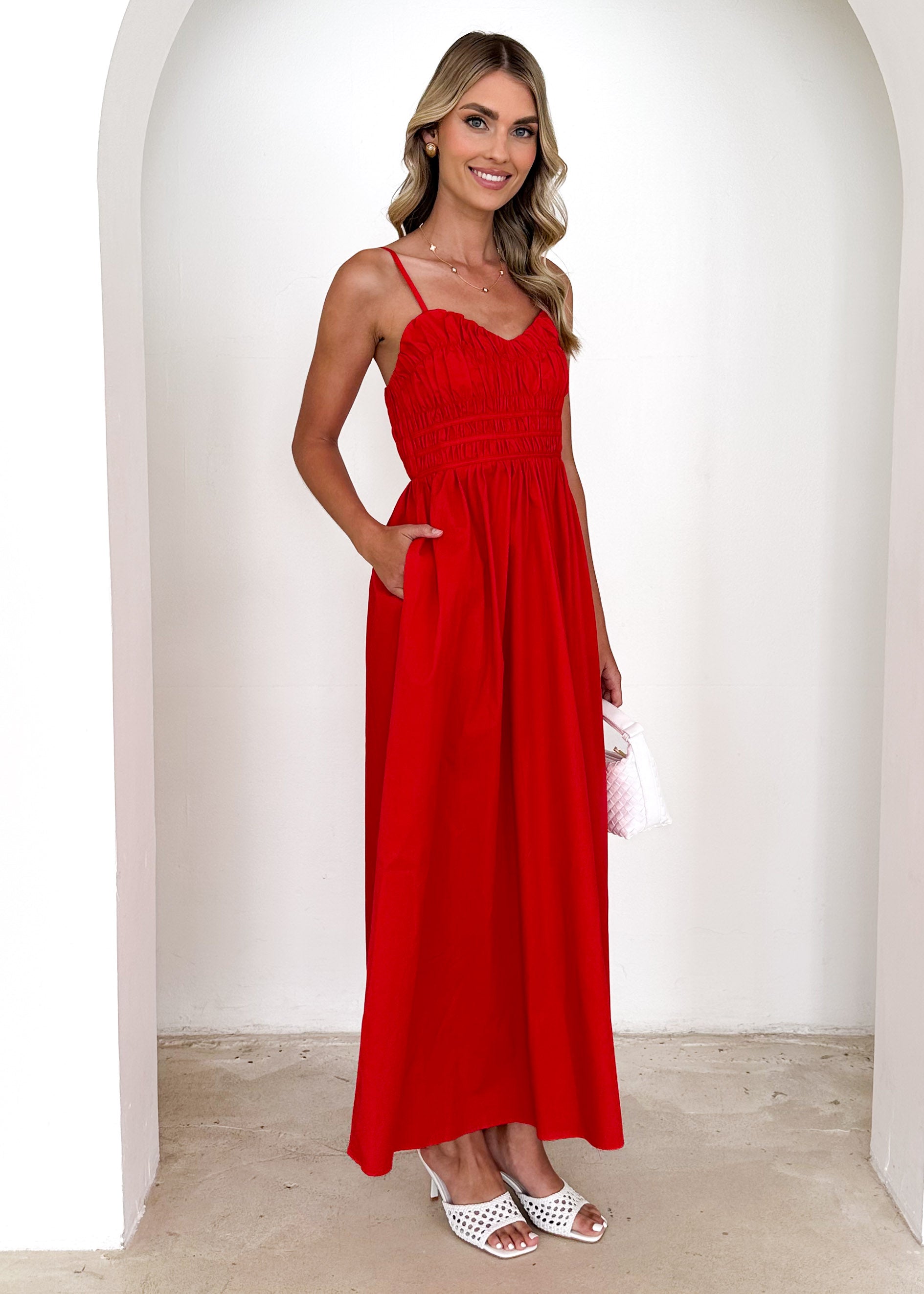 Serafina Maxi Dress - Red