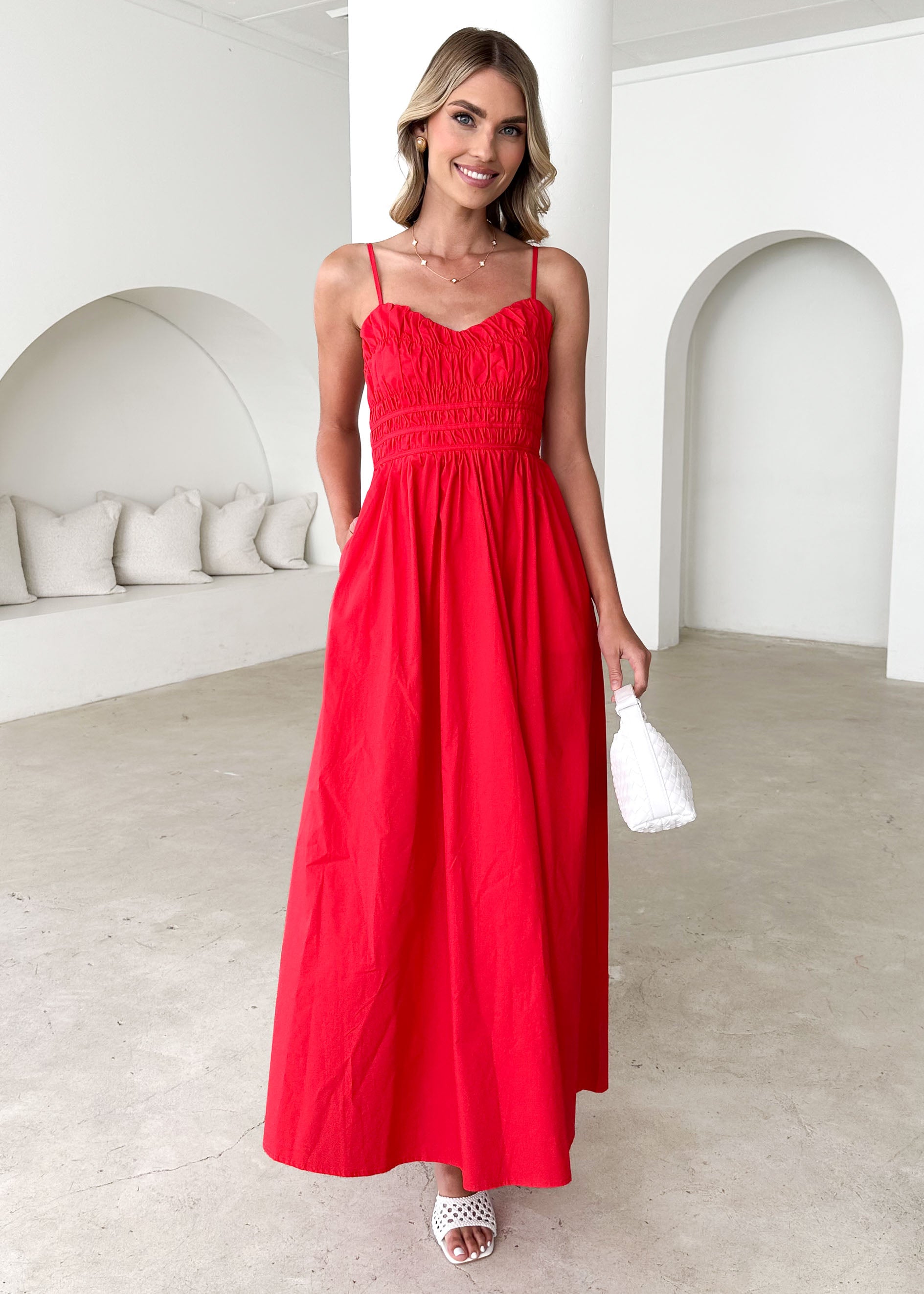 Serafina Maxi Dress - Red