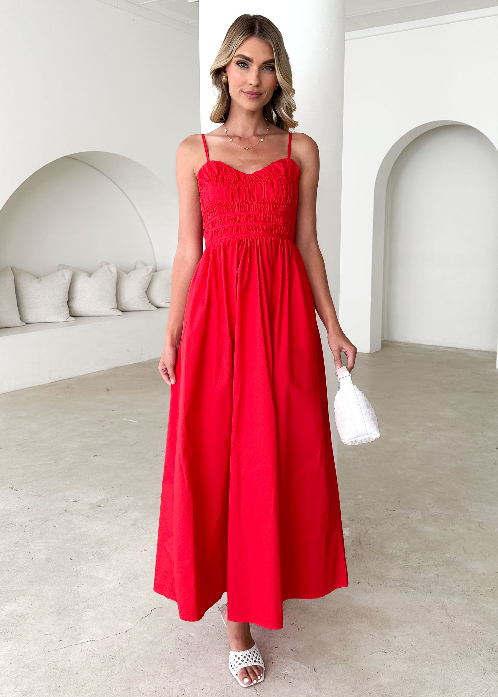 Serafina Maxi Dress - Red