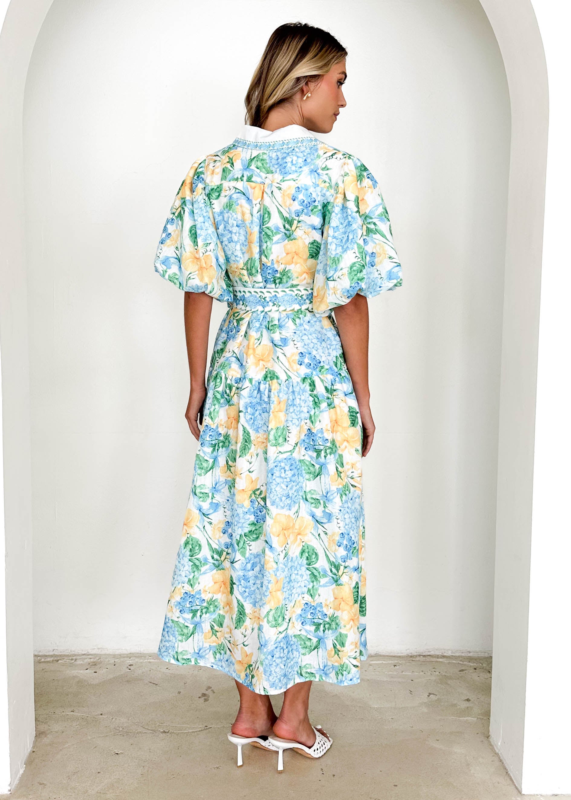 Ceres Midi Dress - Blue Hydrangea