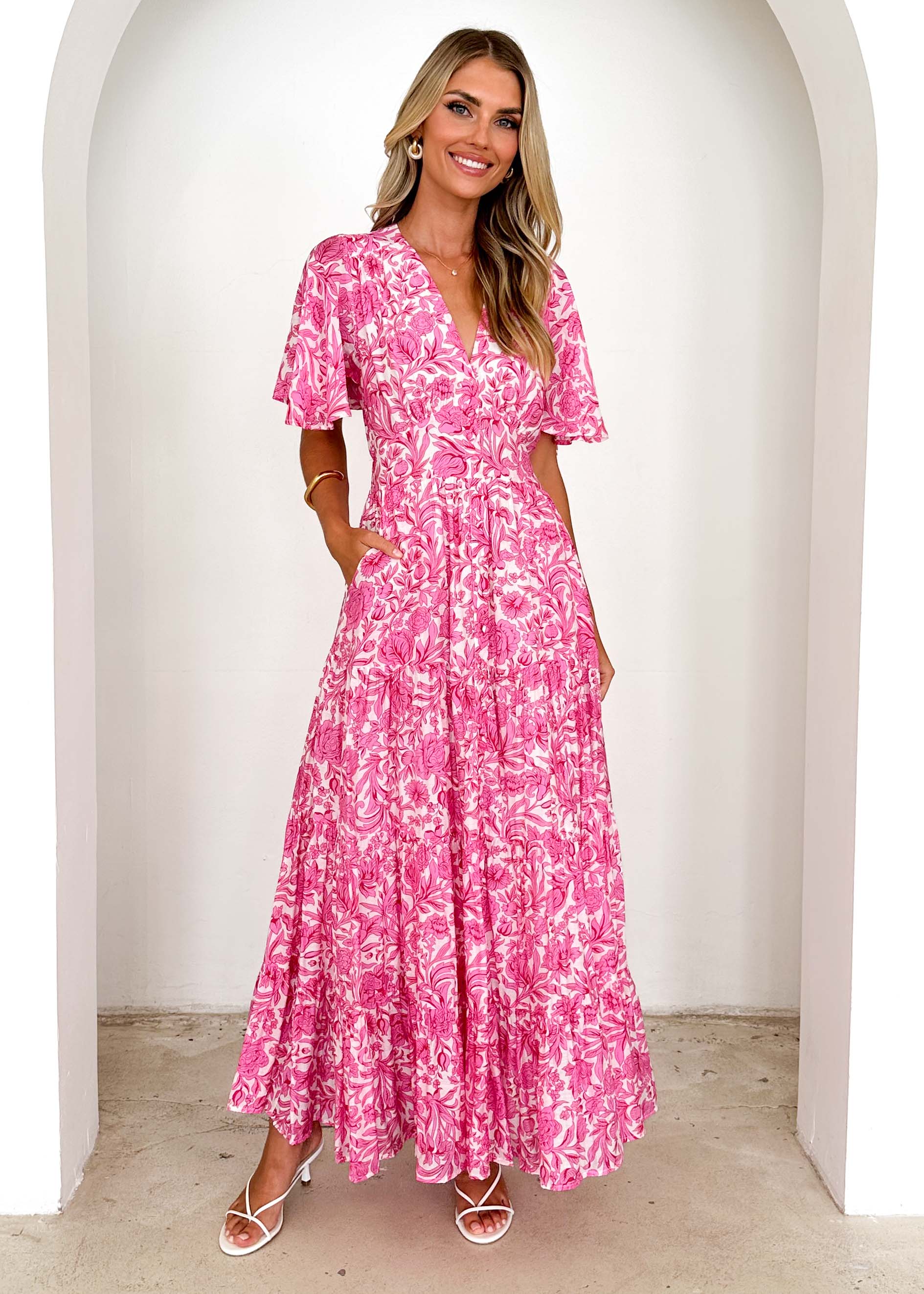 Samariah Maxi Dress - Pink Floral