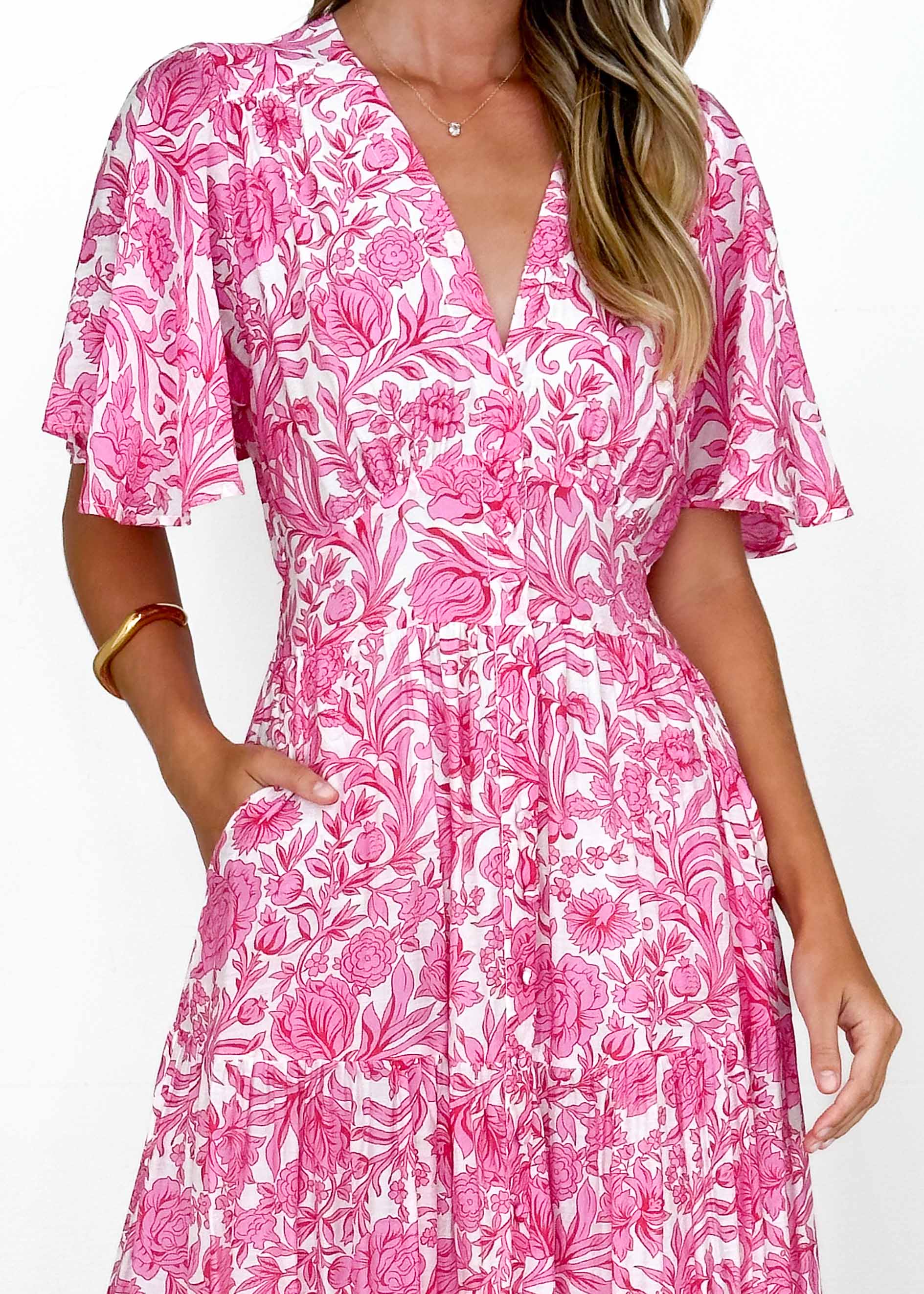 Samariah Maxi Dress - Pink Floral