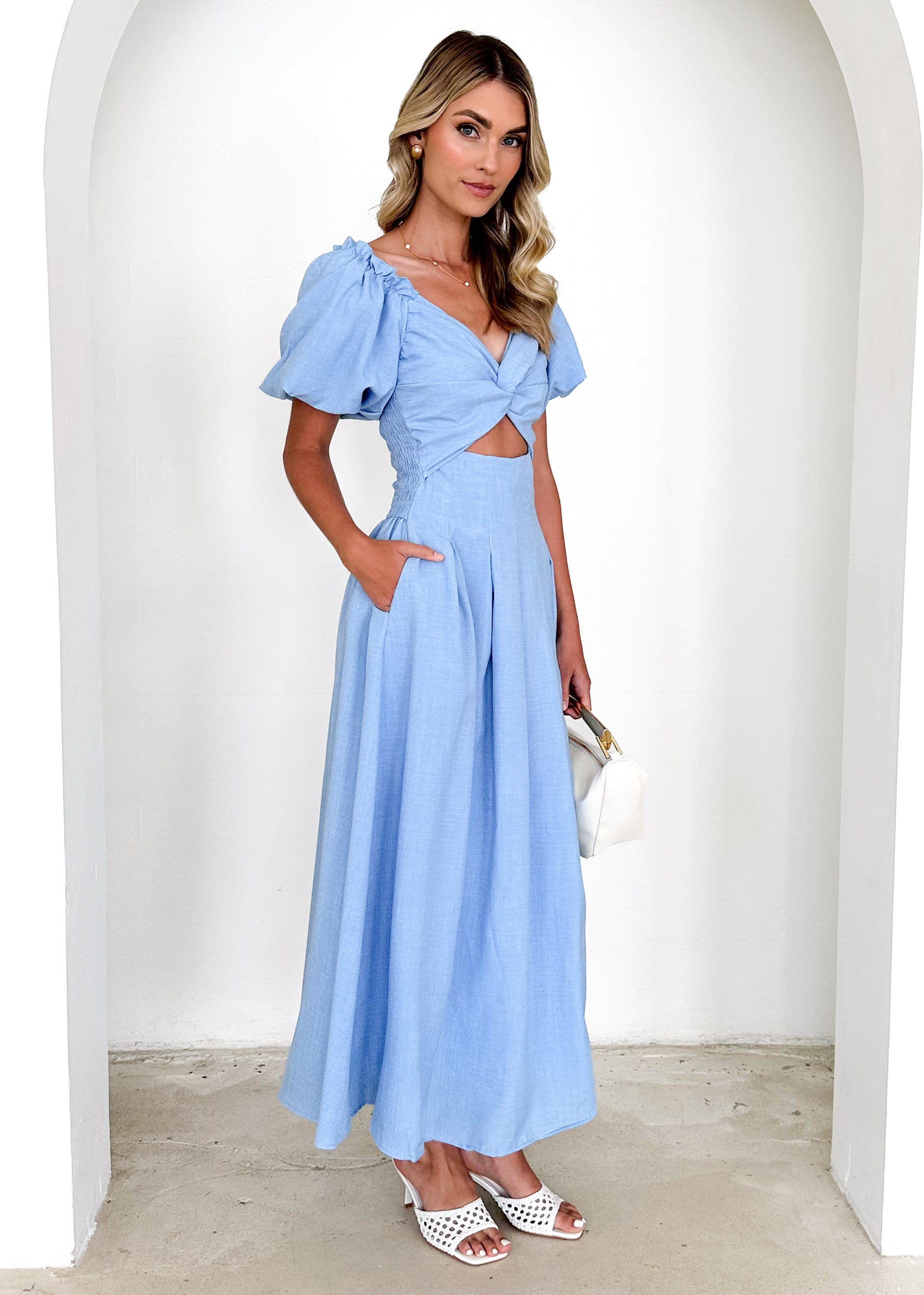 Davona Midi Dress - Blue