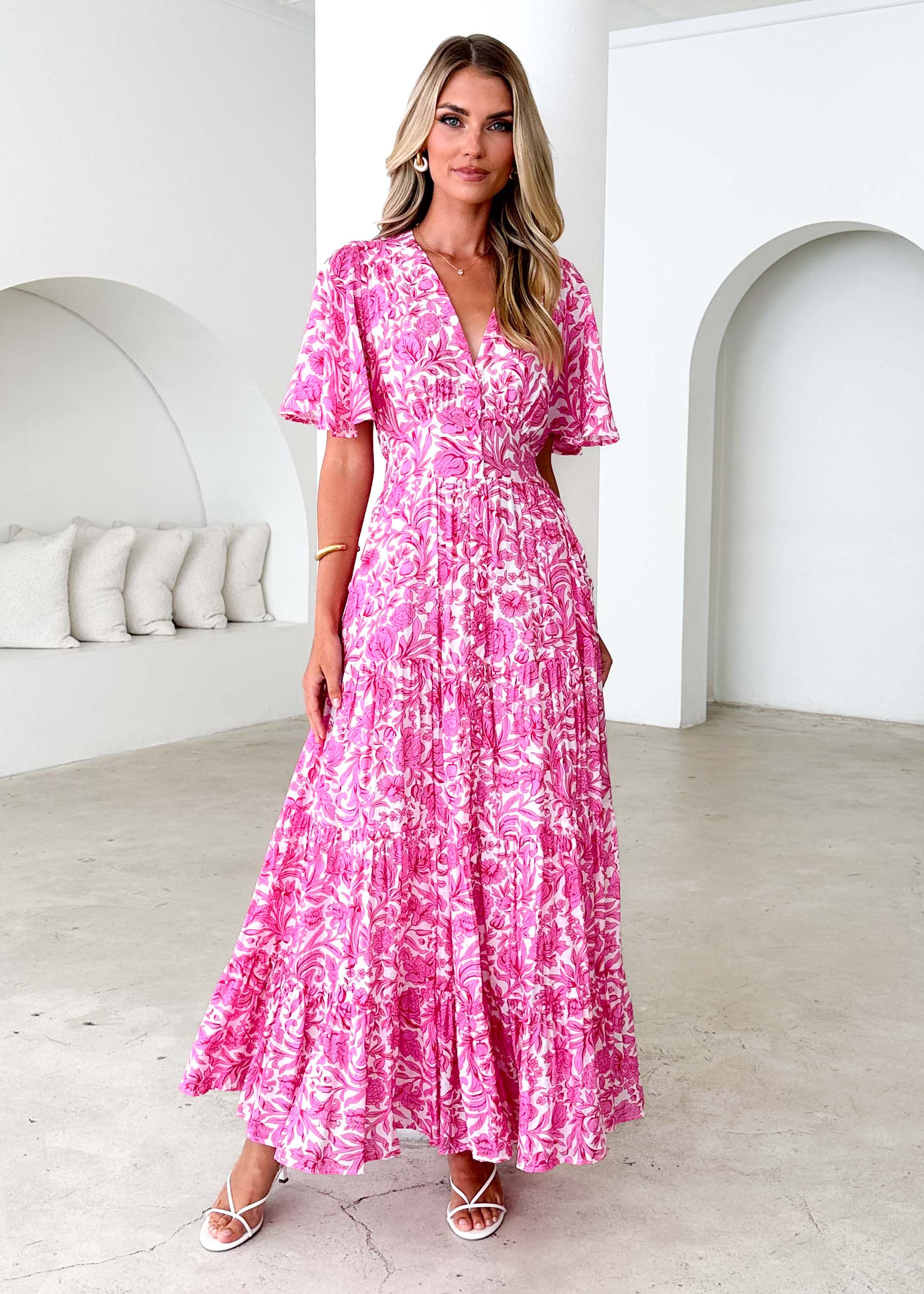 Samariah Maxi Dress - Pink Floral