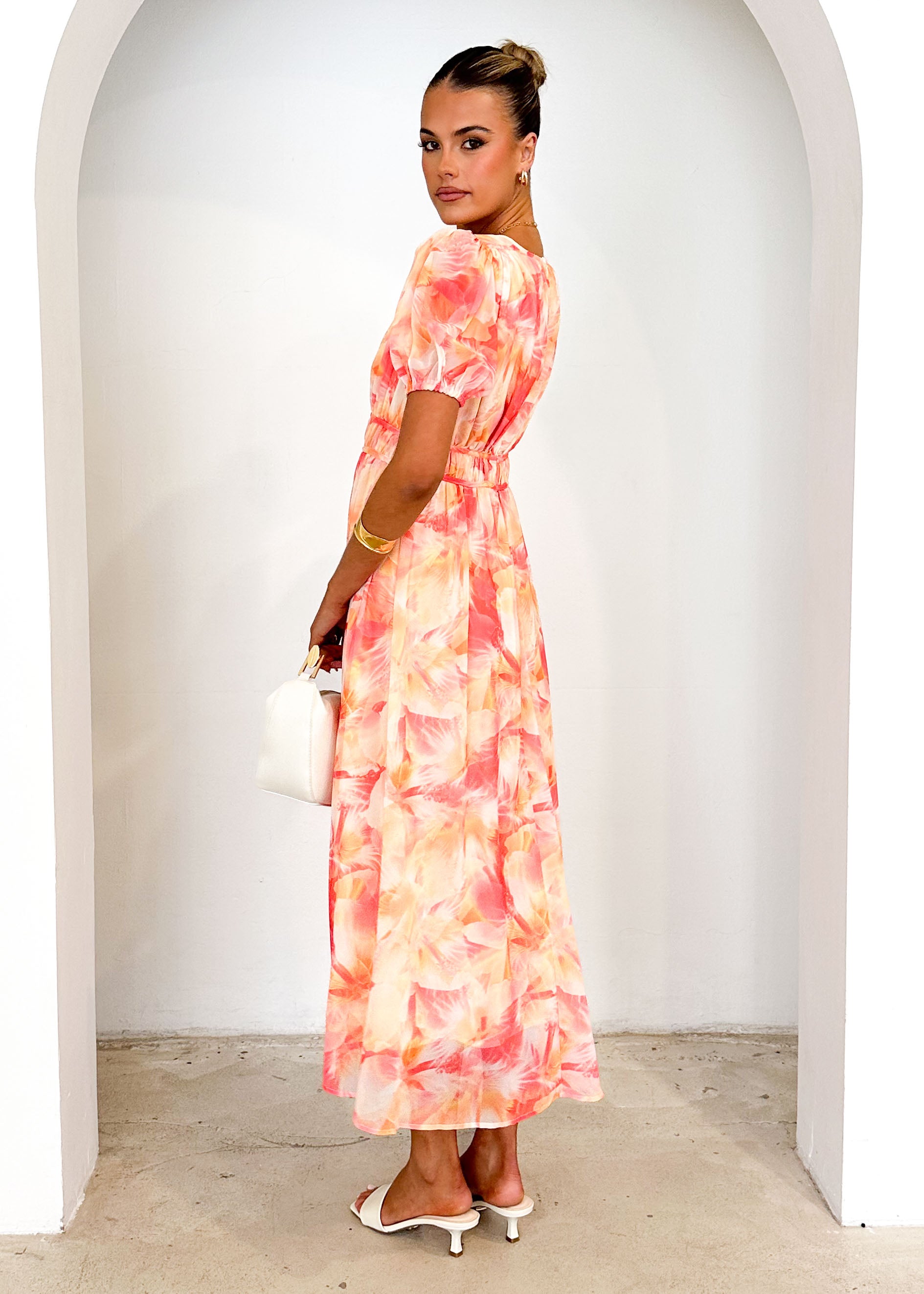 Revival Maxi Dress - Coral Splash