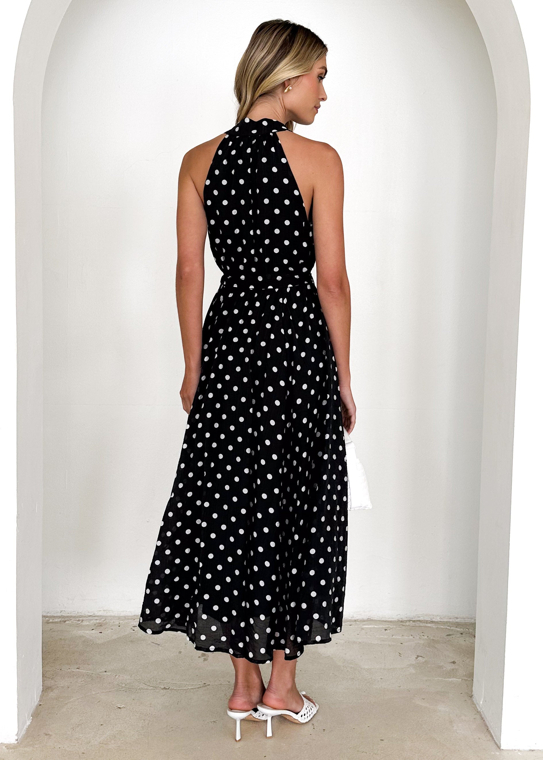 Benson Midi Dress - Black Spot