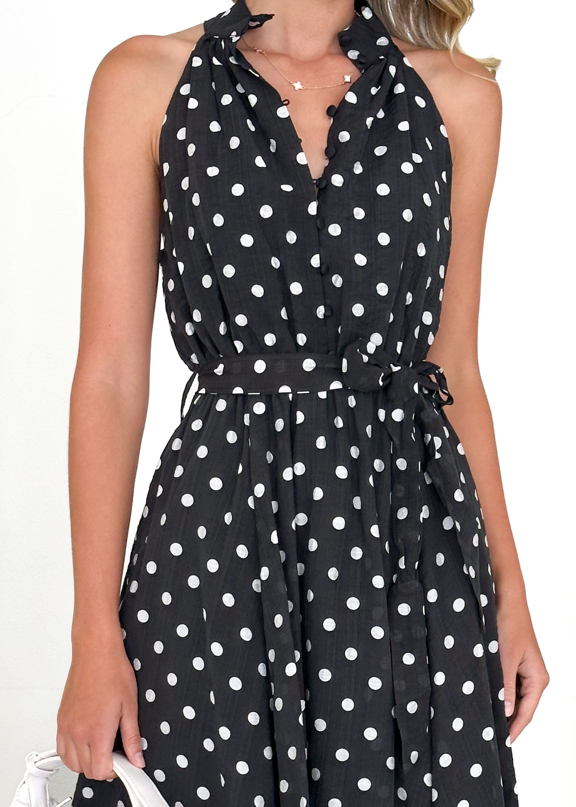 Benson Midi Dress - Black Spot