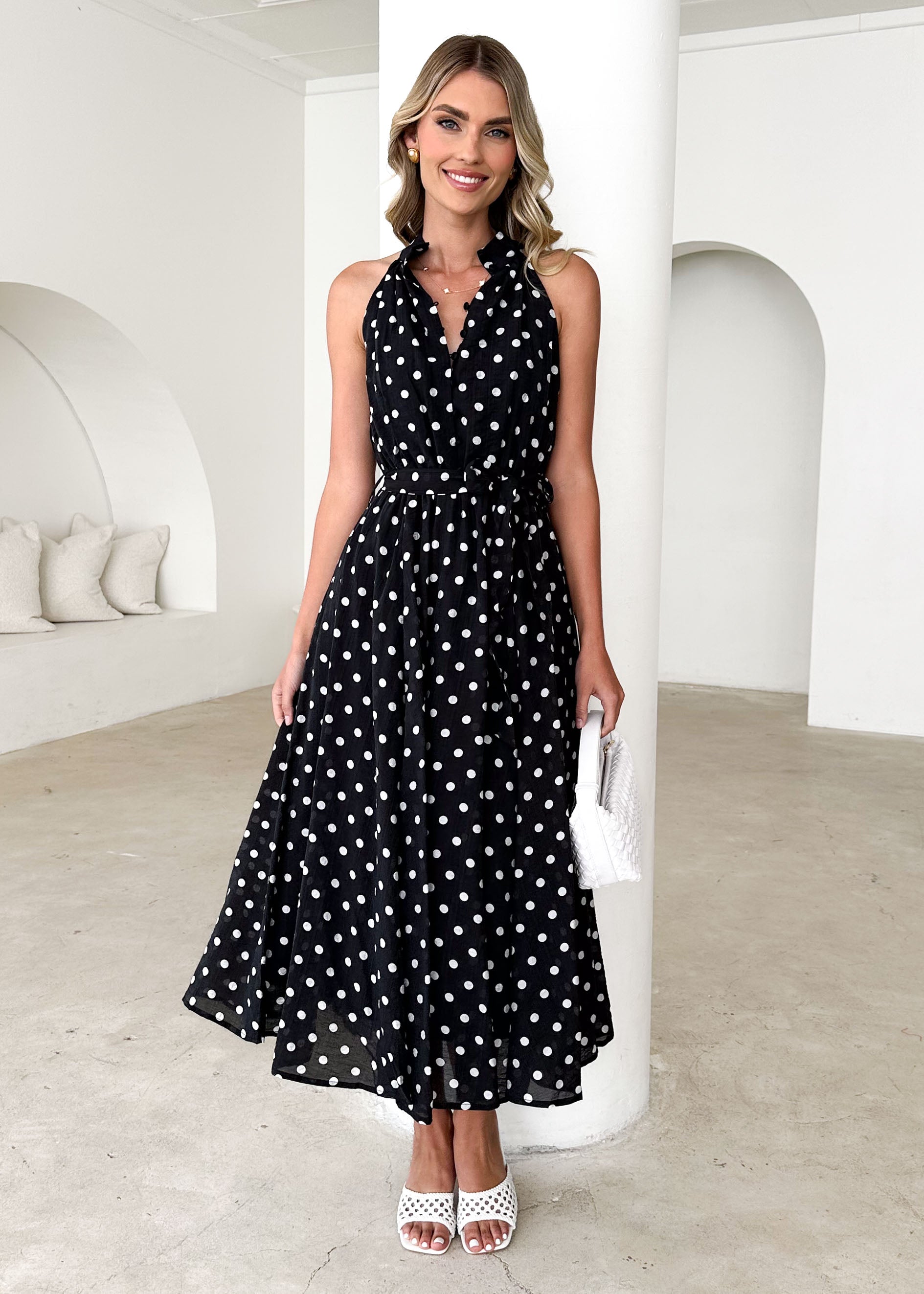 Benson Midi Dress - Black Spot