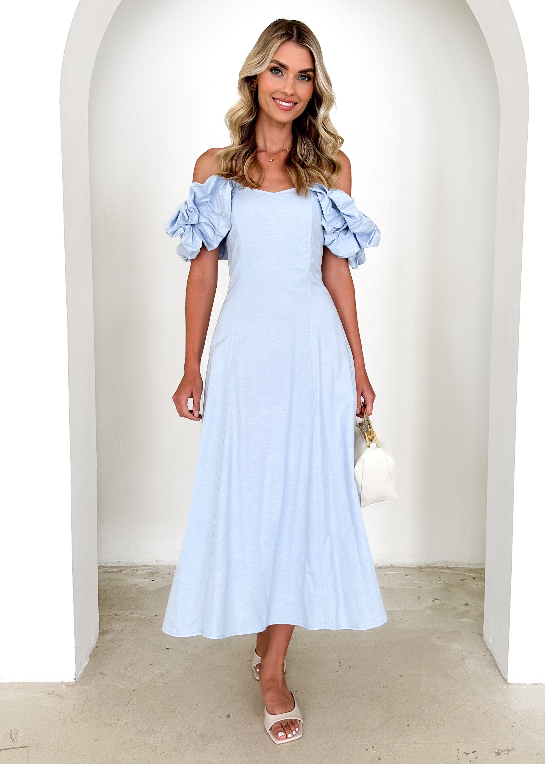 Celtic Midi Dress - Powder Blue