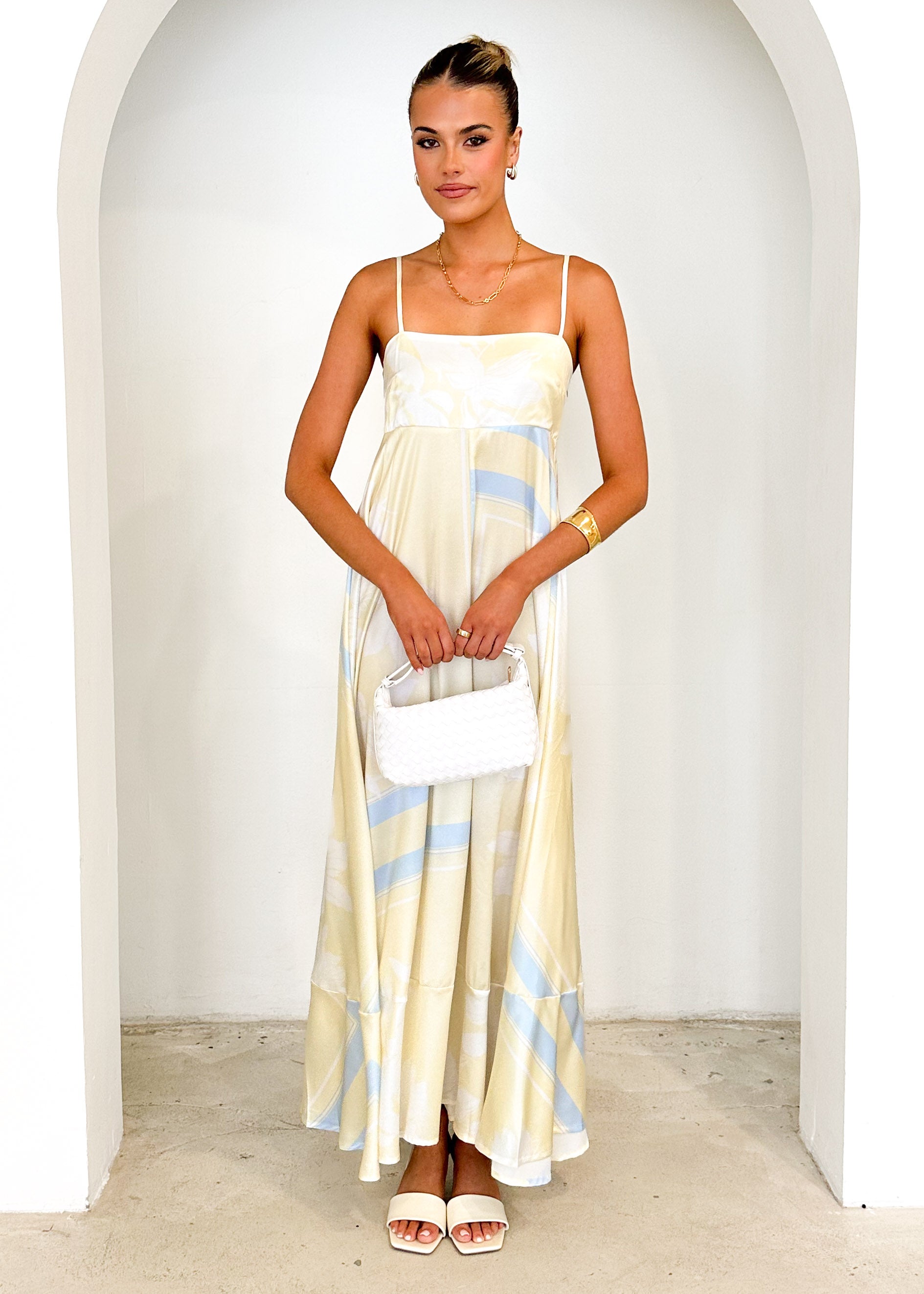 Elide Maxi Dress - Lemon Floral