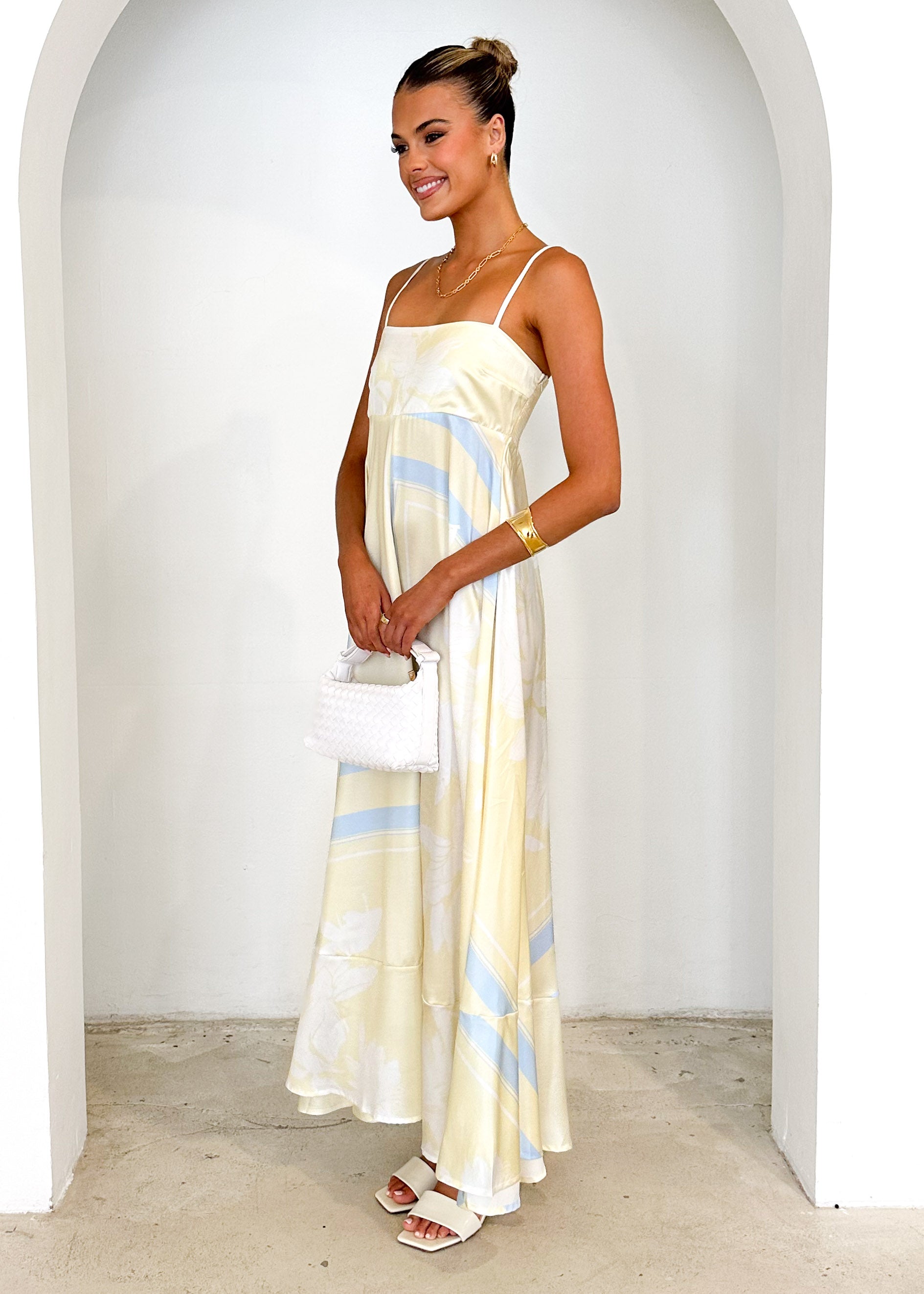 Elide Maxi Dress - Lemon Floral