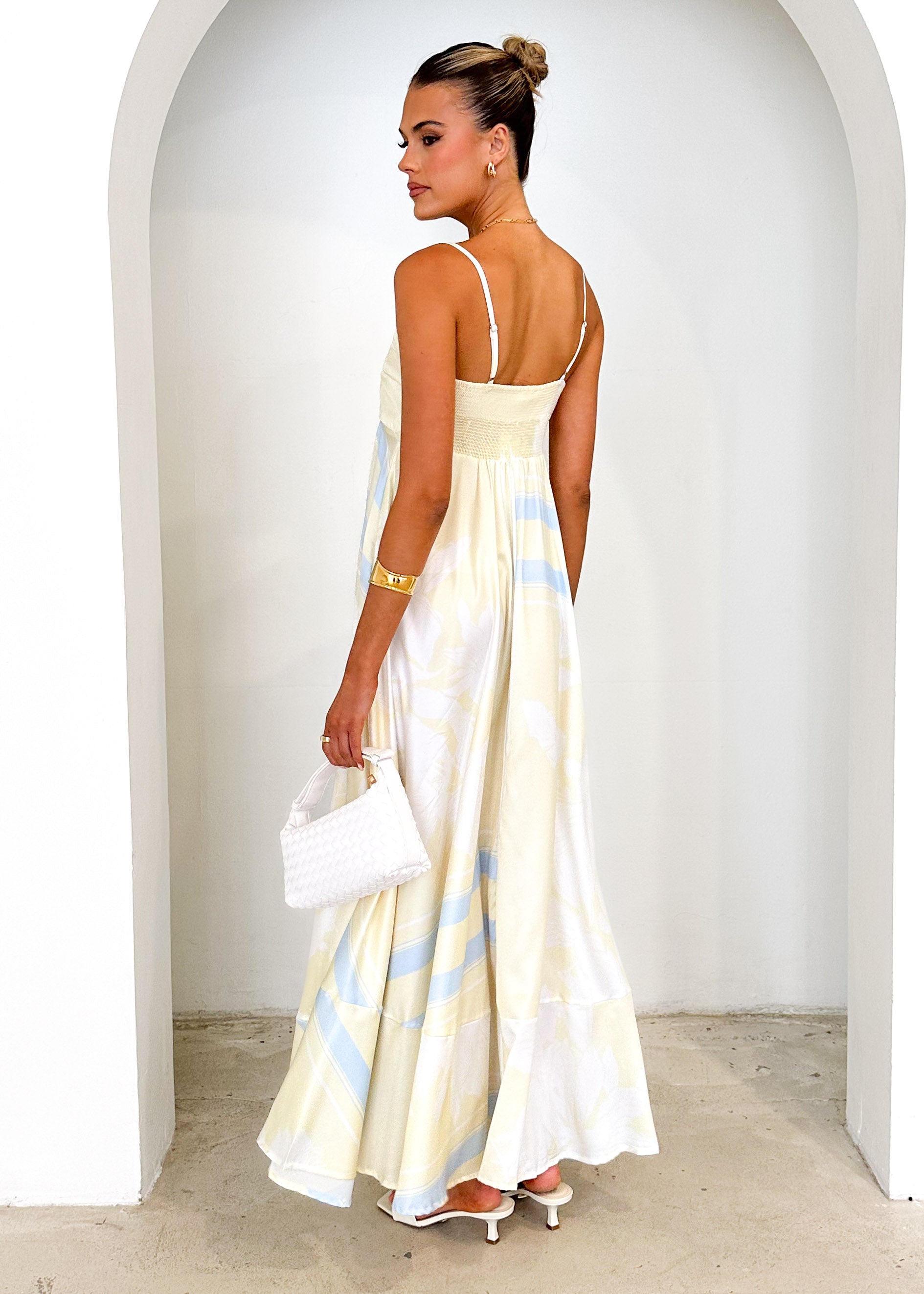 Elide Maxi Dress - Lemon Floral