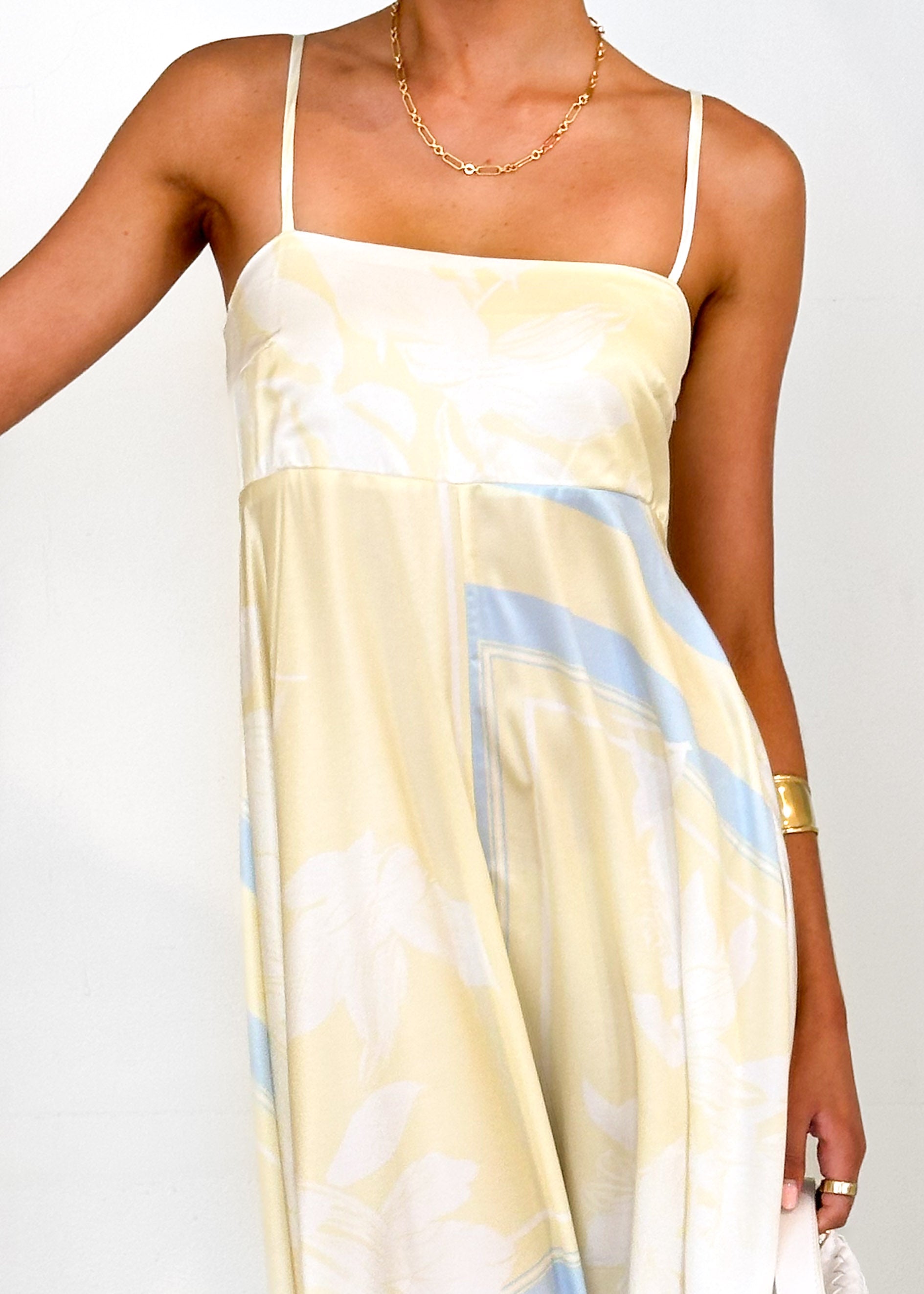 Elide Maxi Dress - Lemon Floral