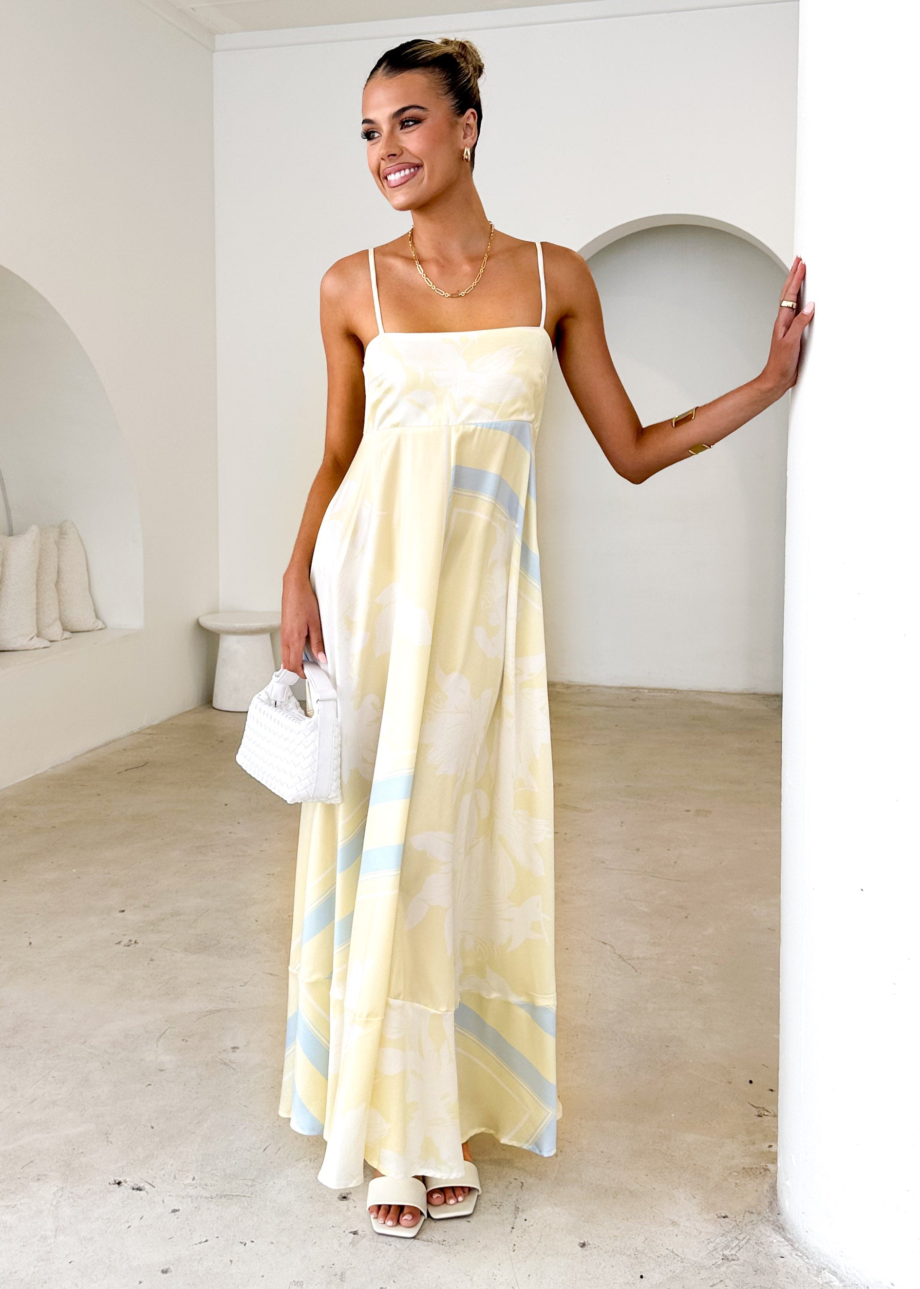 Elide Maxi Dress - Lemon Floral