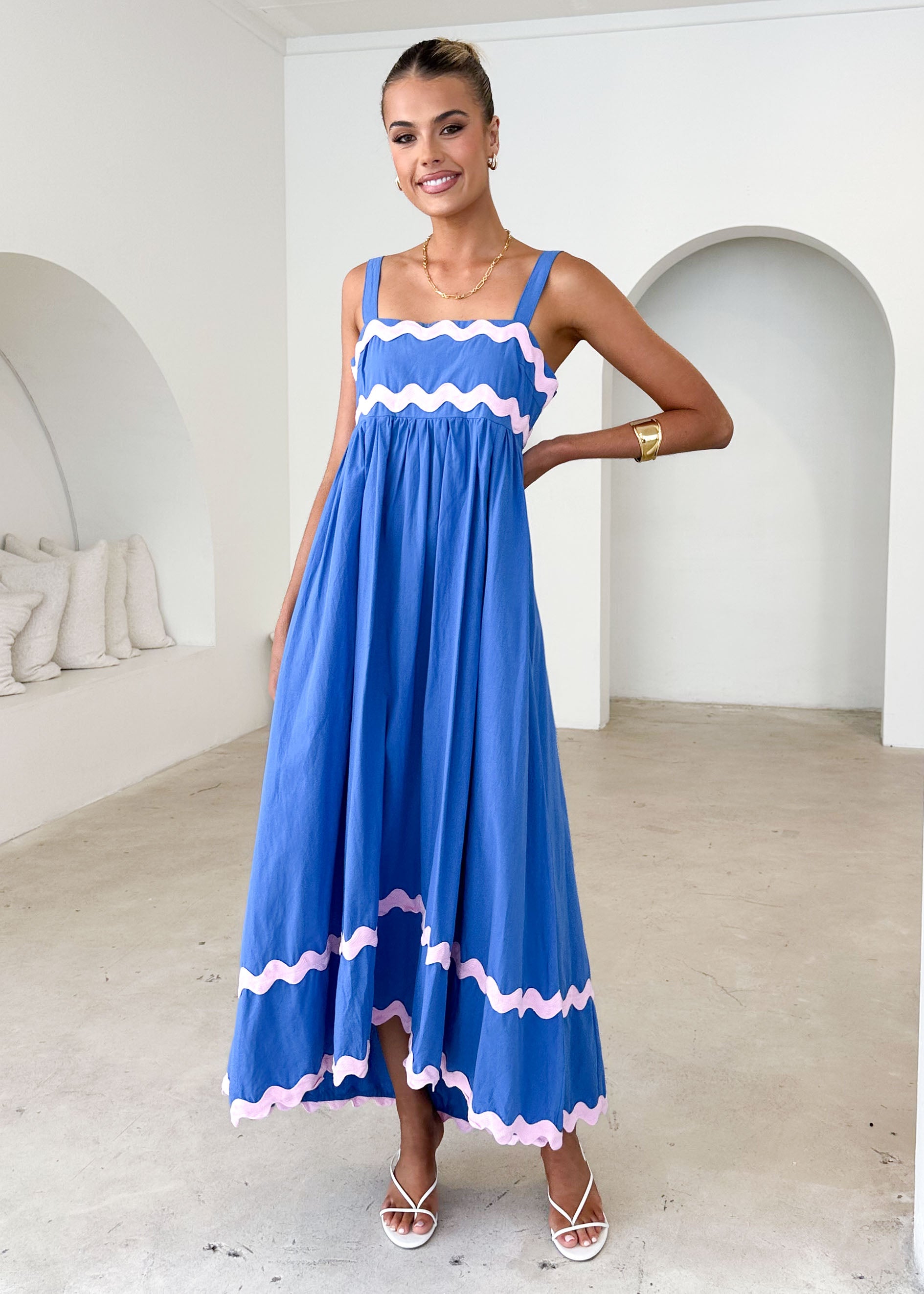 Elton Maxi Dress - Blue