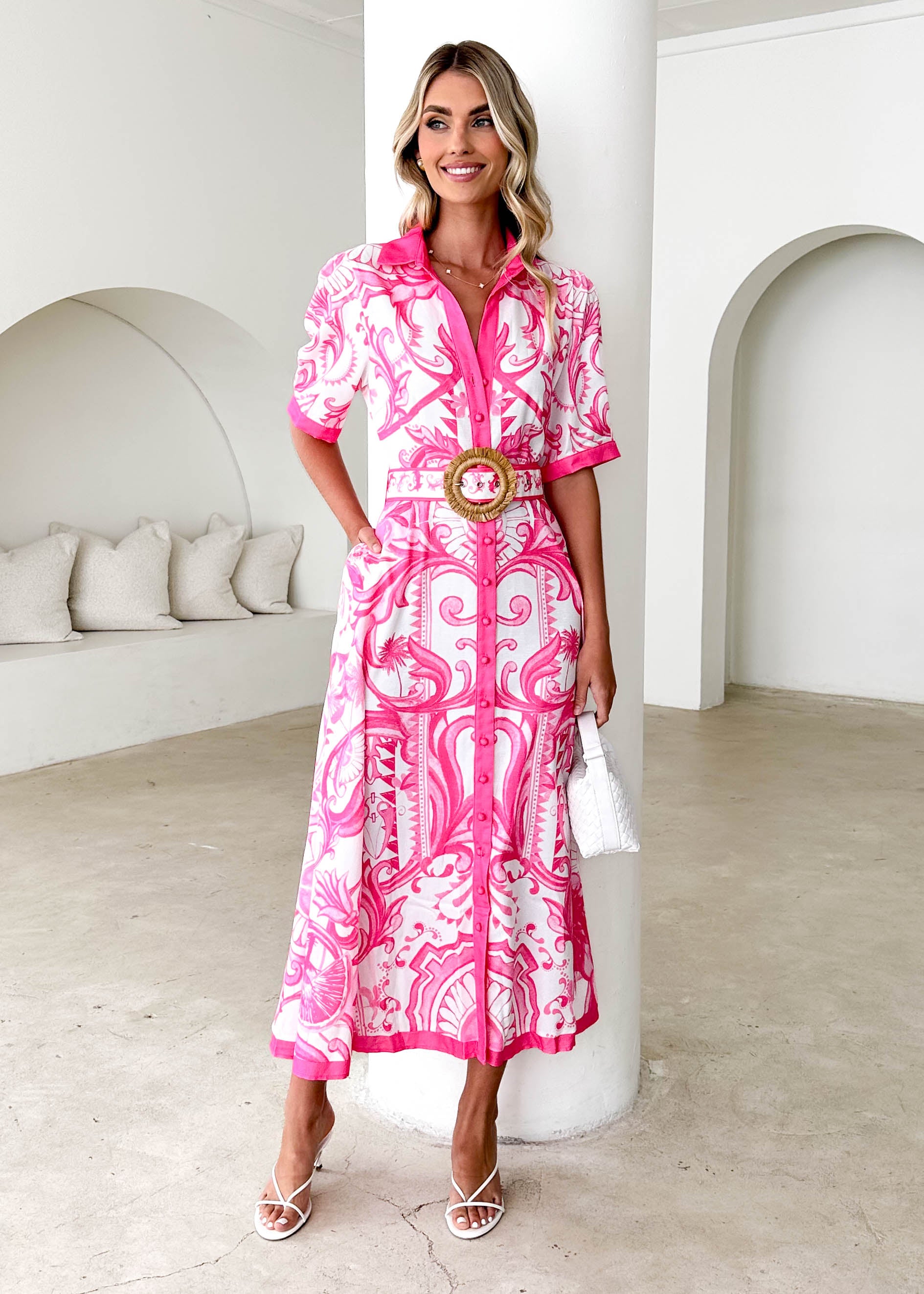 Rosie Maxi Dress - Pink Paisley