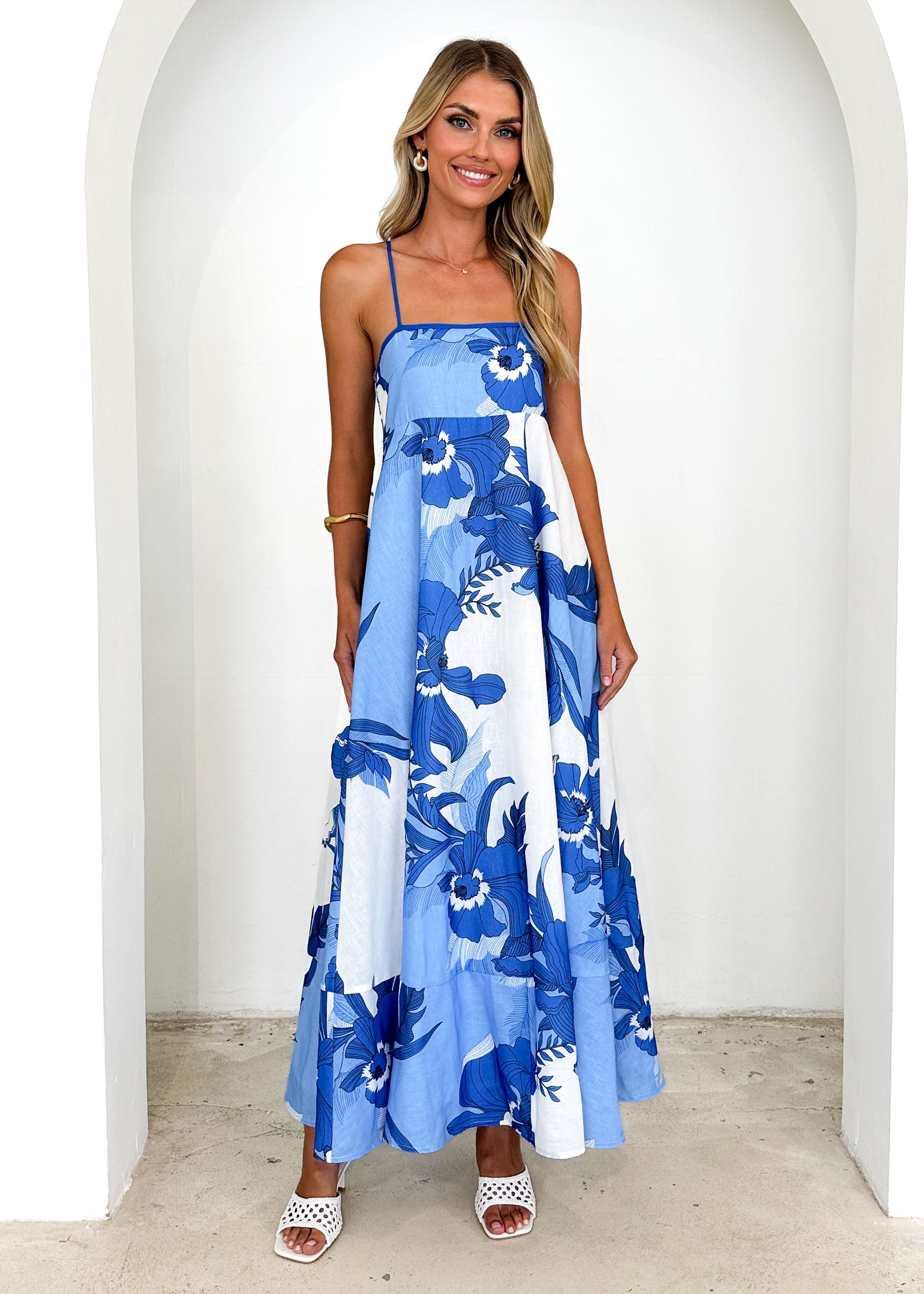 Chadstone Maxi Dress - Blue Floral