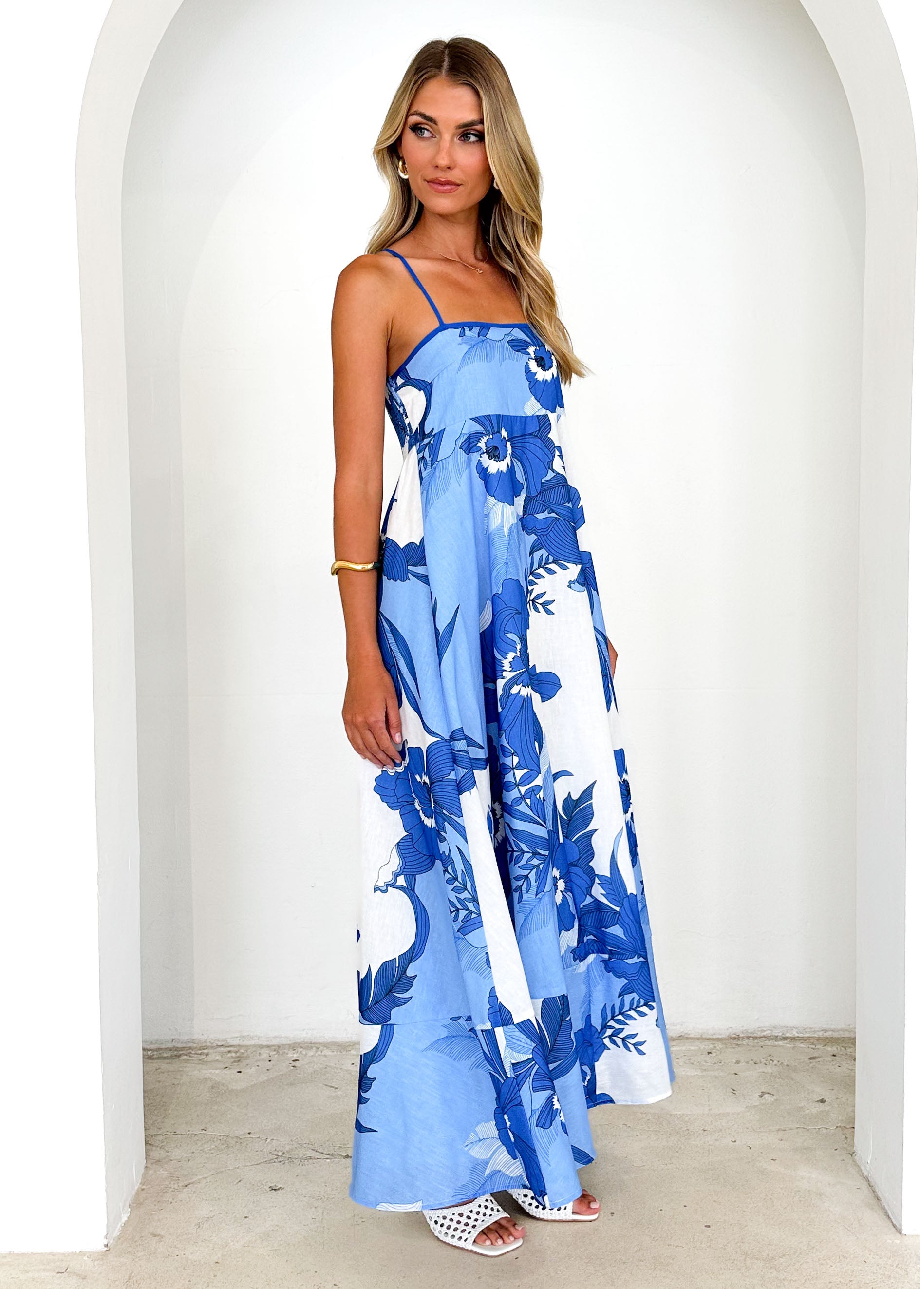 Chadstone Maxi Dress - Blue Floral