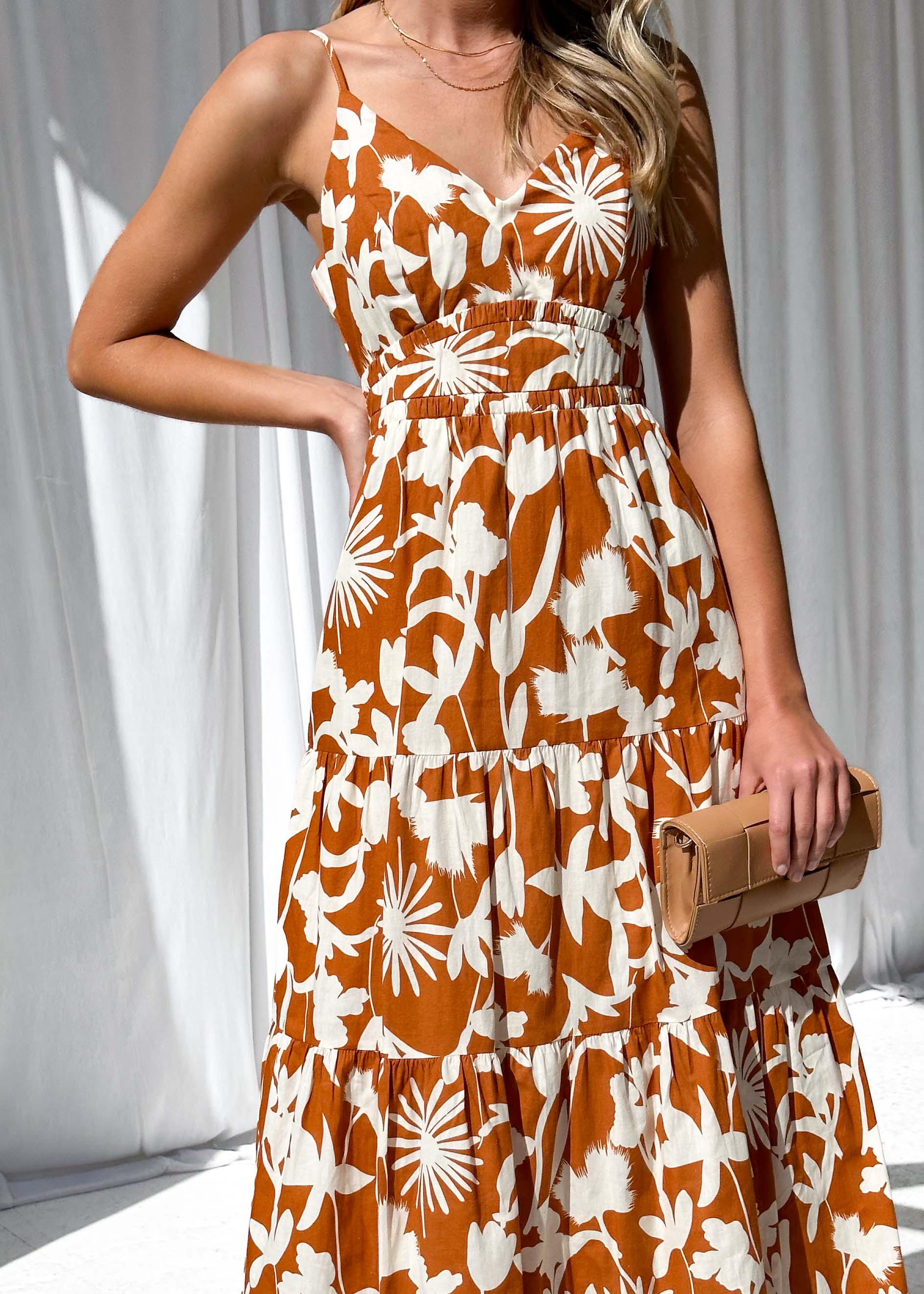 Cambridge Maxi Dress - Rust Floral