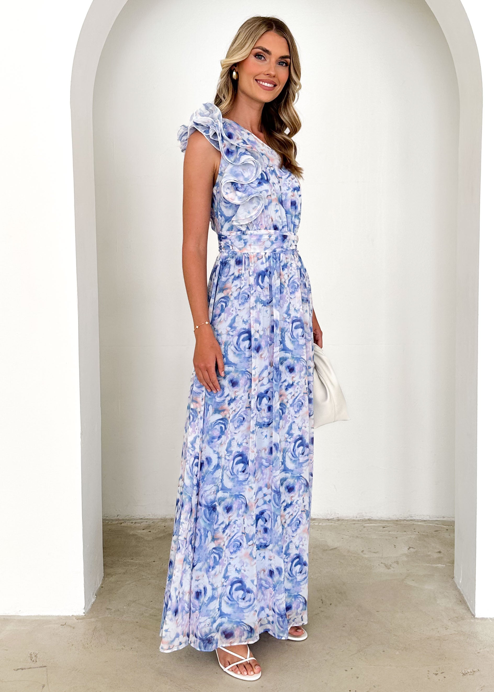 Layana Maxi Dress - Peony Blue