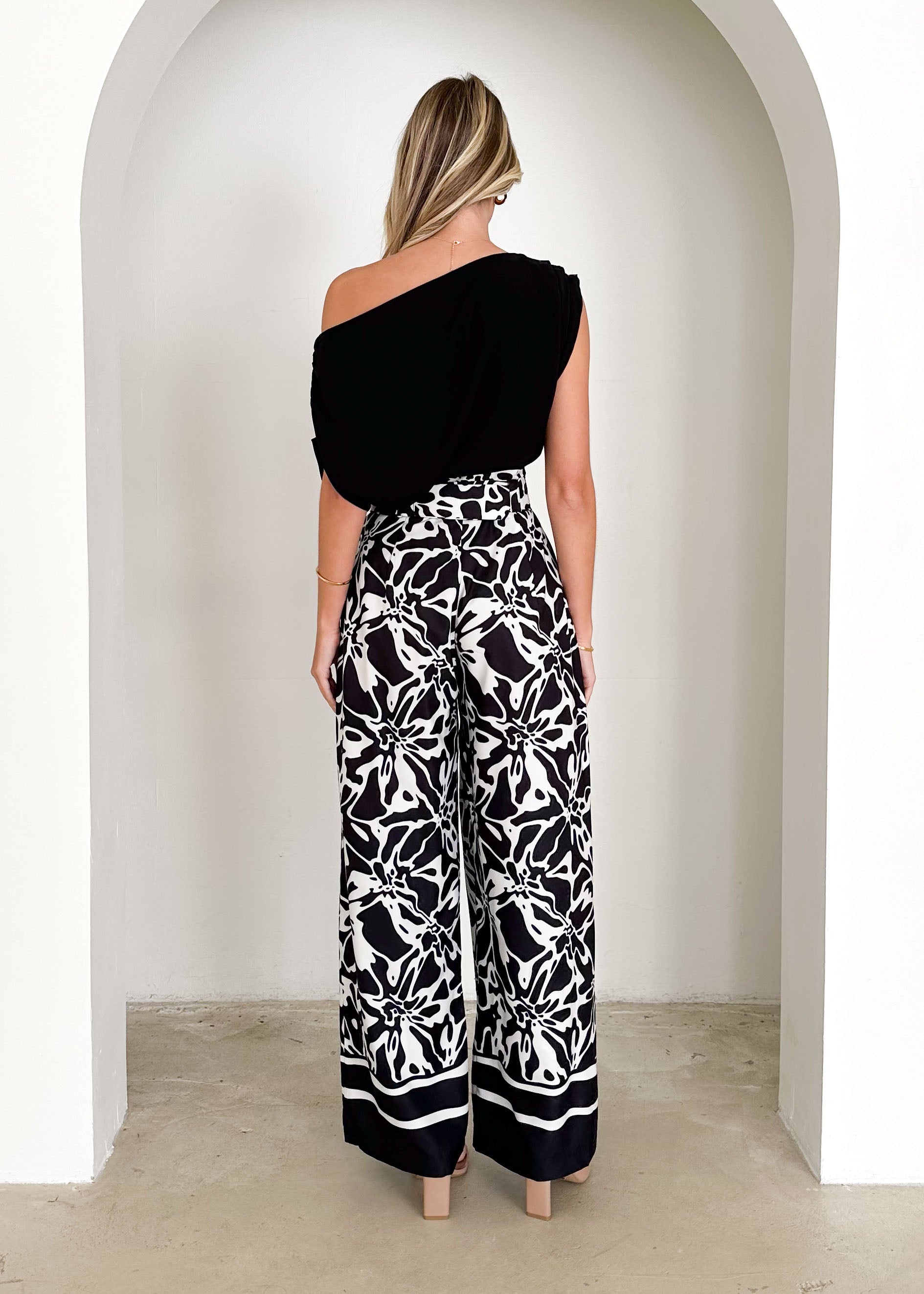 Elisa Pants - Black Abstract