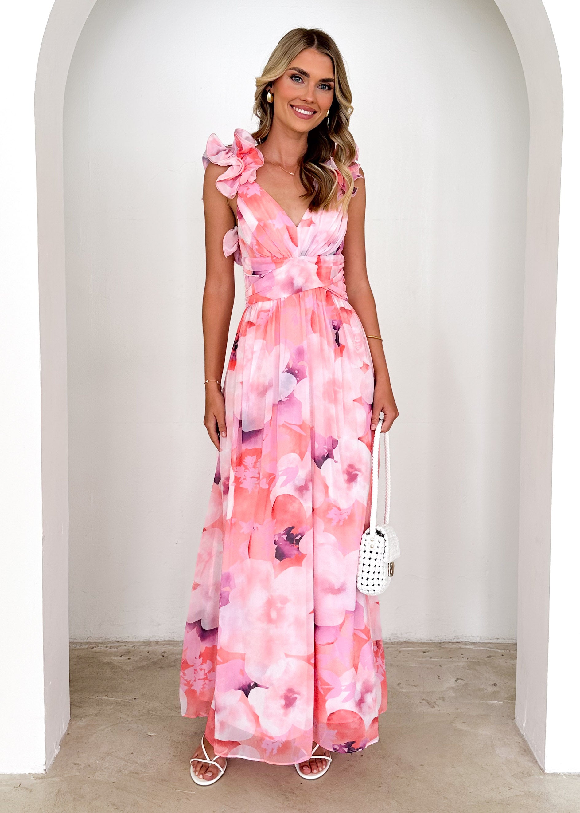 PRE-ORDER : Odessa Maxi Dress - Peach Spritz