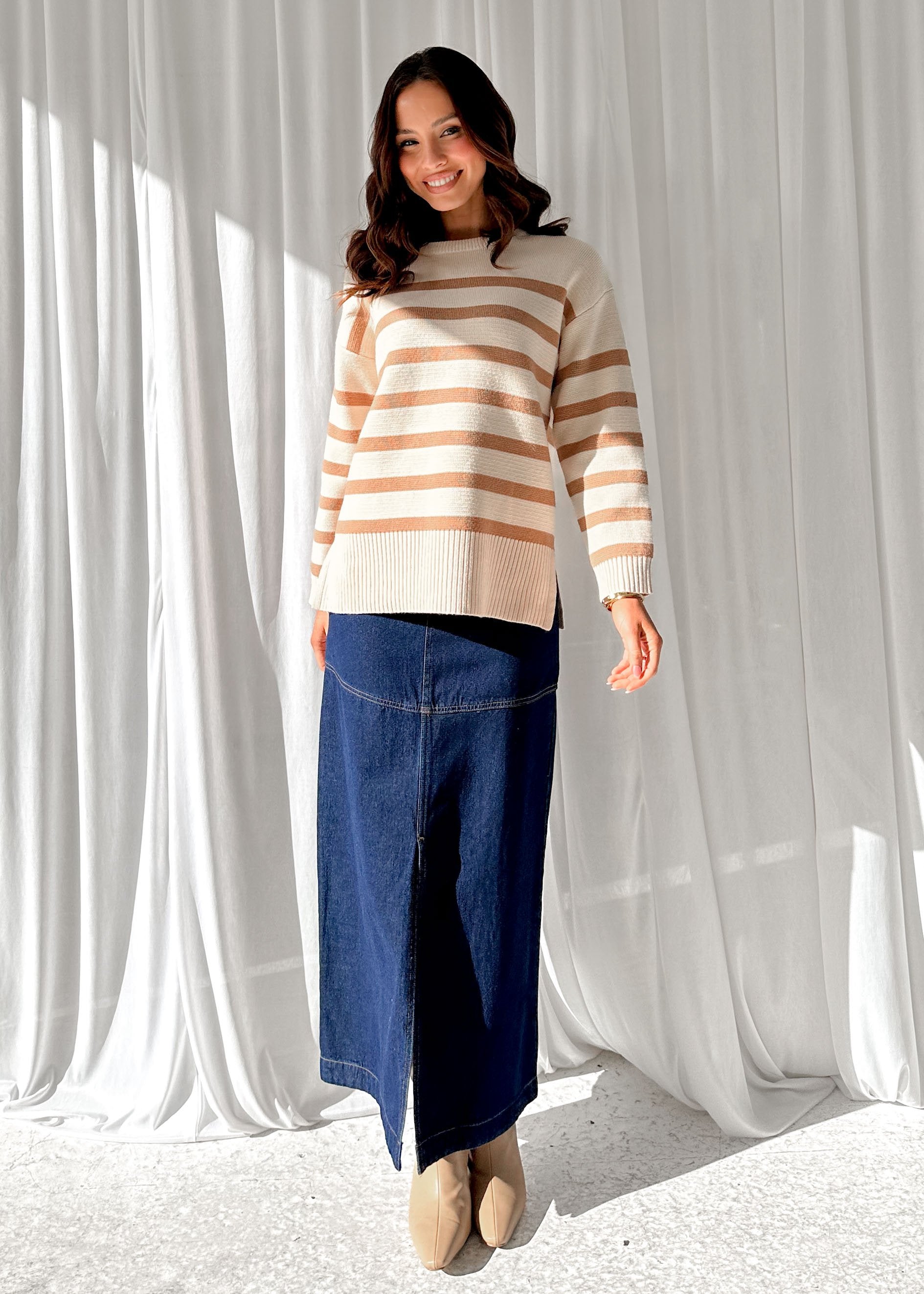 Coastalla Sweater - Beige Stripe