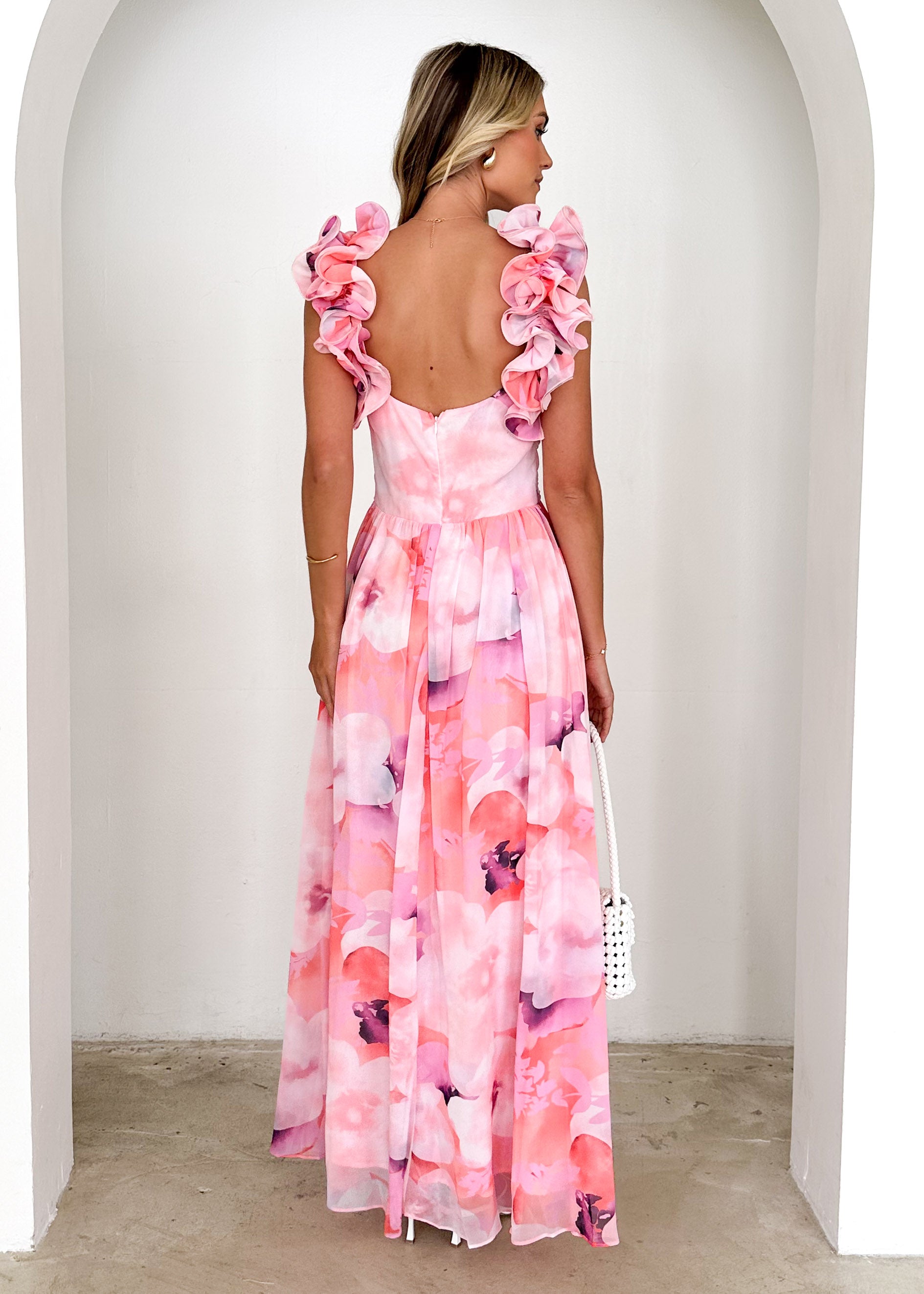 PRE-ORDER : Odessa Maxi Dress - Peach Spritz