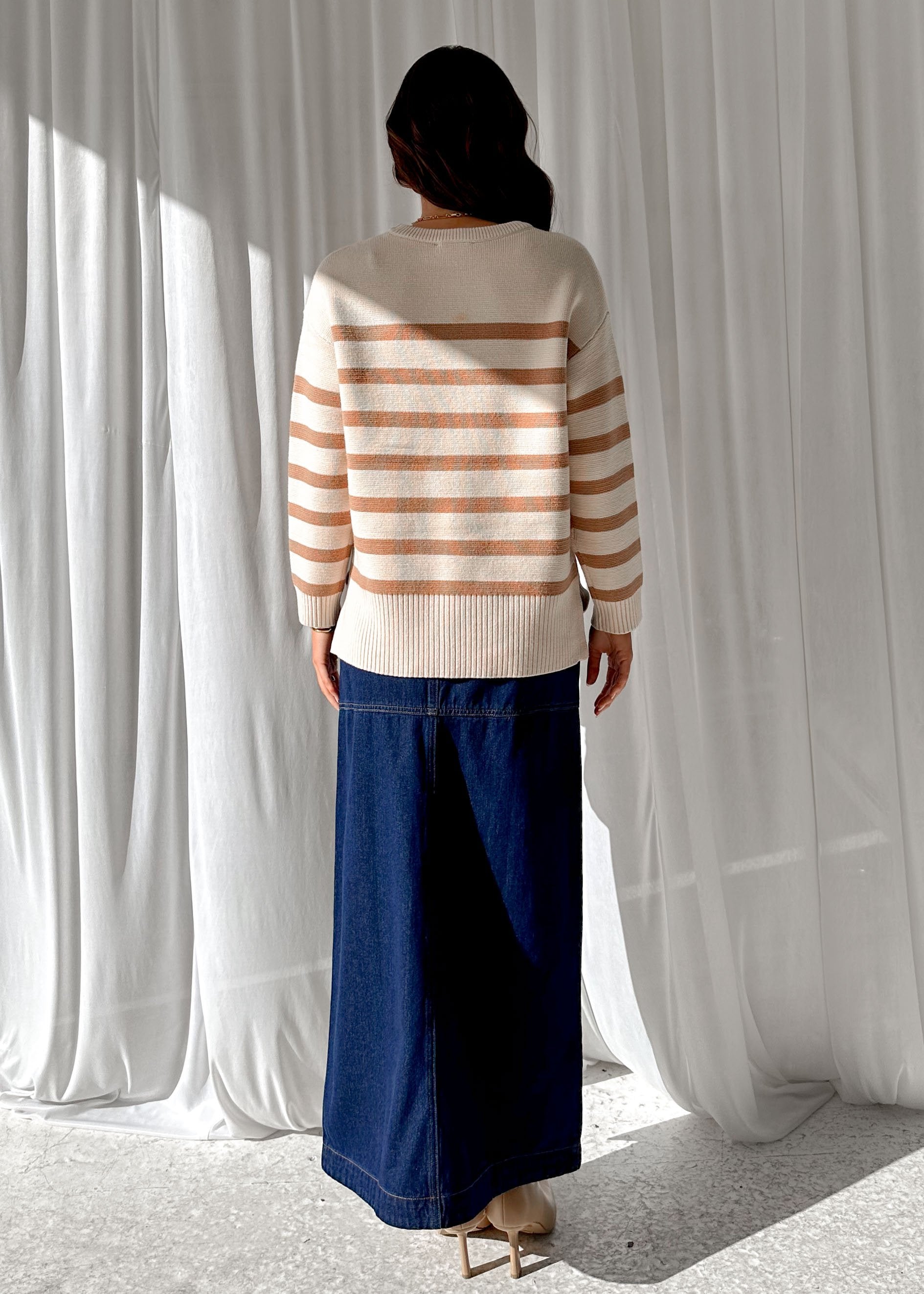 Coastalla Sweater - Beige Stripe